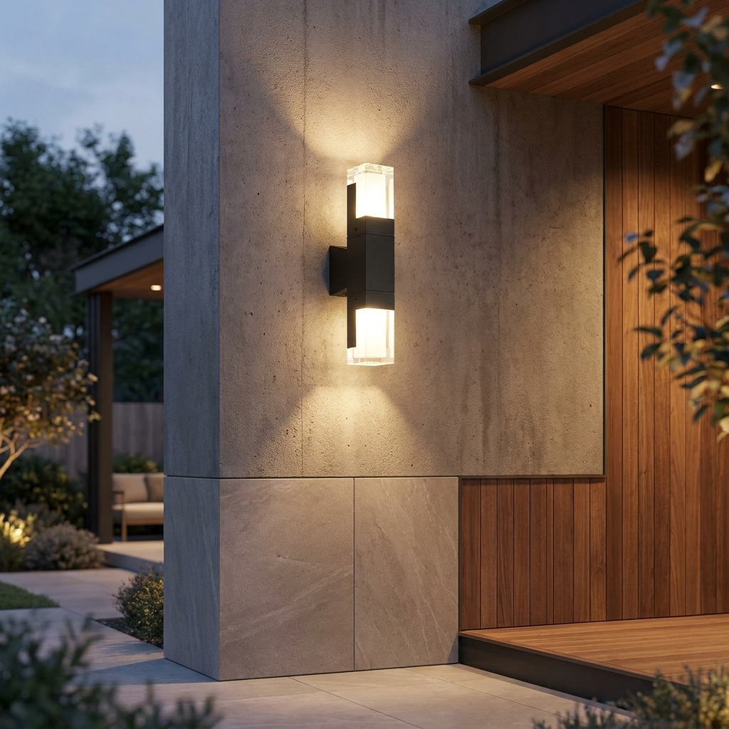 Moderne Außenwandleuchte mit Bewegungsmelder, wasserdicht, verstellbar, schwarz, 7 W/14 W, für Garten und Villa | ribuella