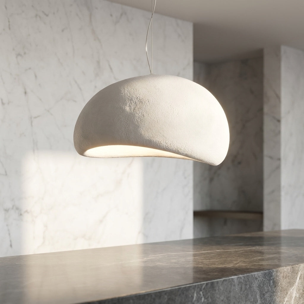 Japandi Wabi Sabi Fiberglass Hanging Pendant Light | ribuella
