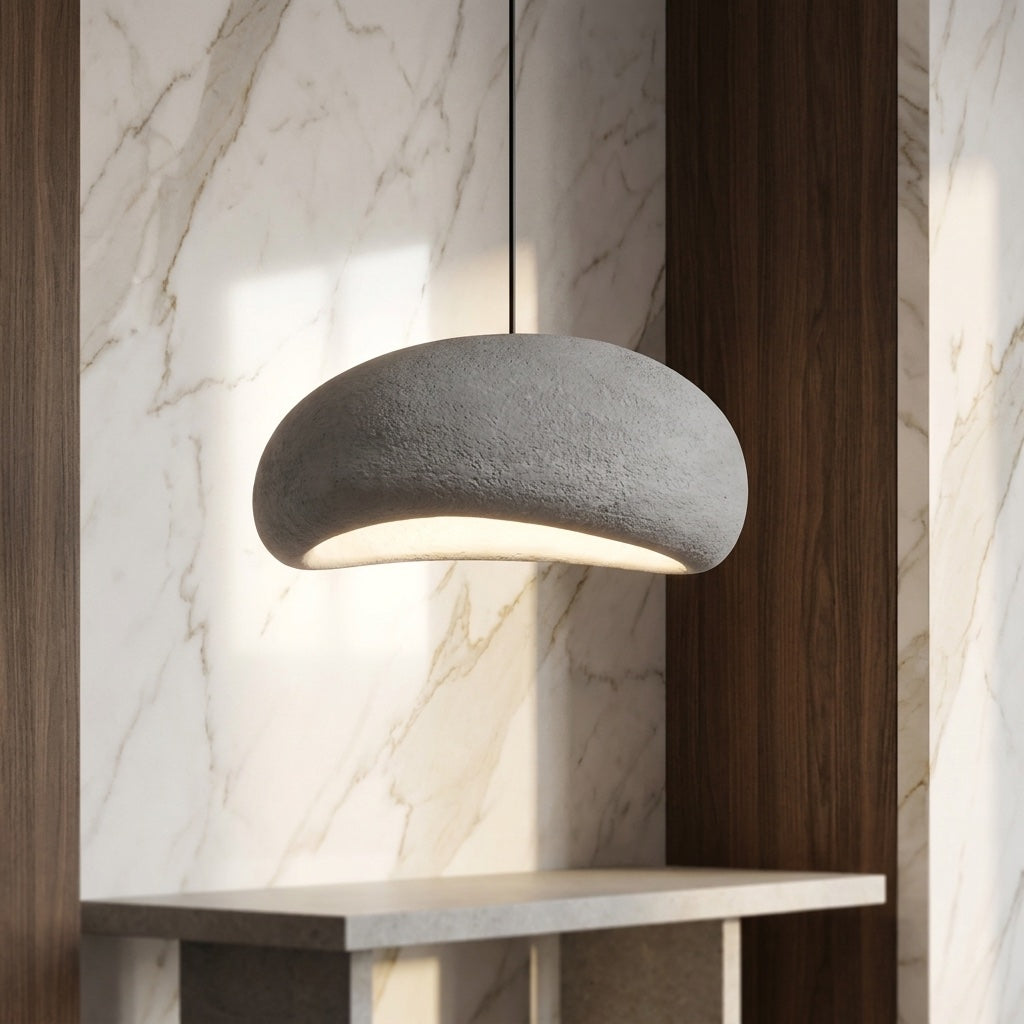 Japandi Wabi Sabi Fiberglass Hanging Pendant Light | ribuella