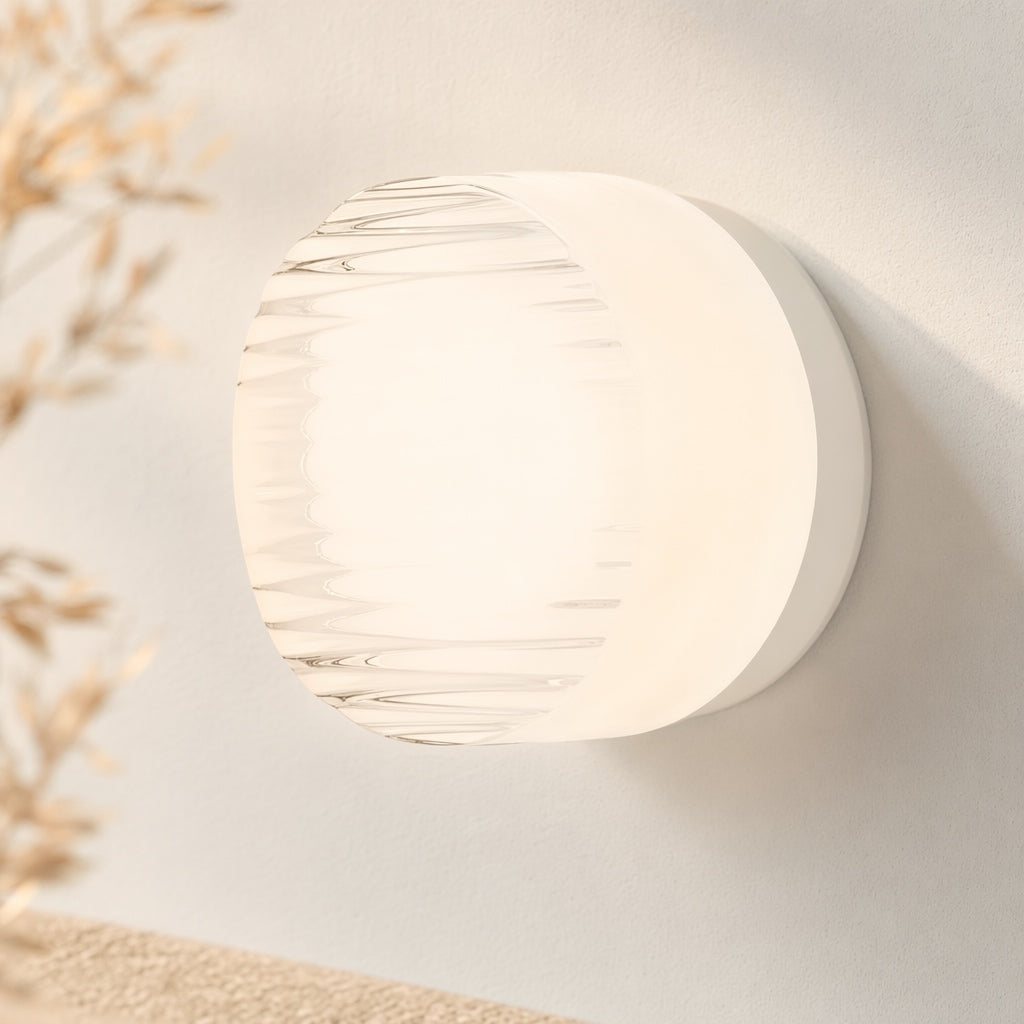 Applique murale moderne en aluminium avec verre texturé, capteur de luminosité intelligent et température de couleur de 3000 K | ribuella