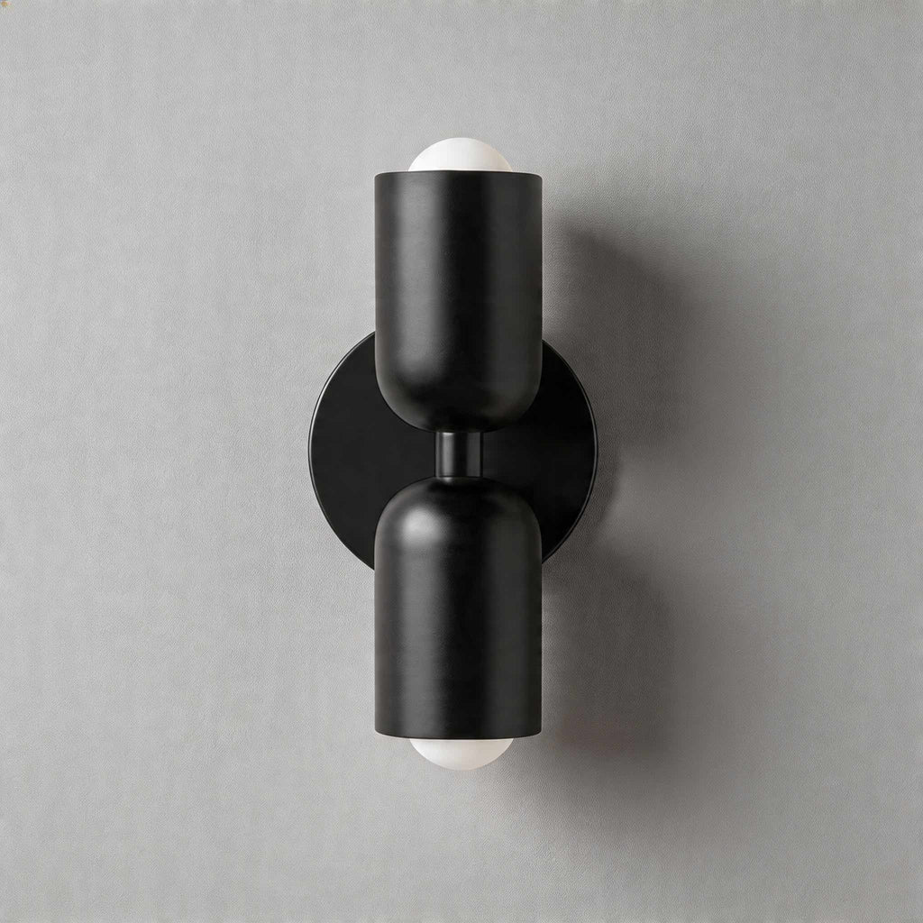 Modern Nordic Wall Light Wall Mounted Double Head Painted Iron Dimmable E26 LED Compatible | ribuella