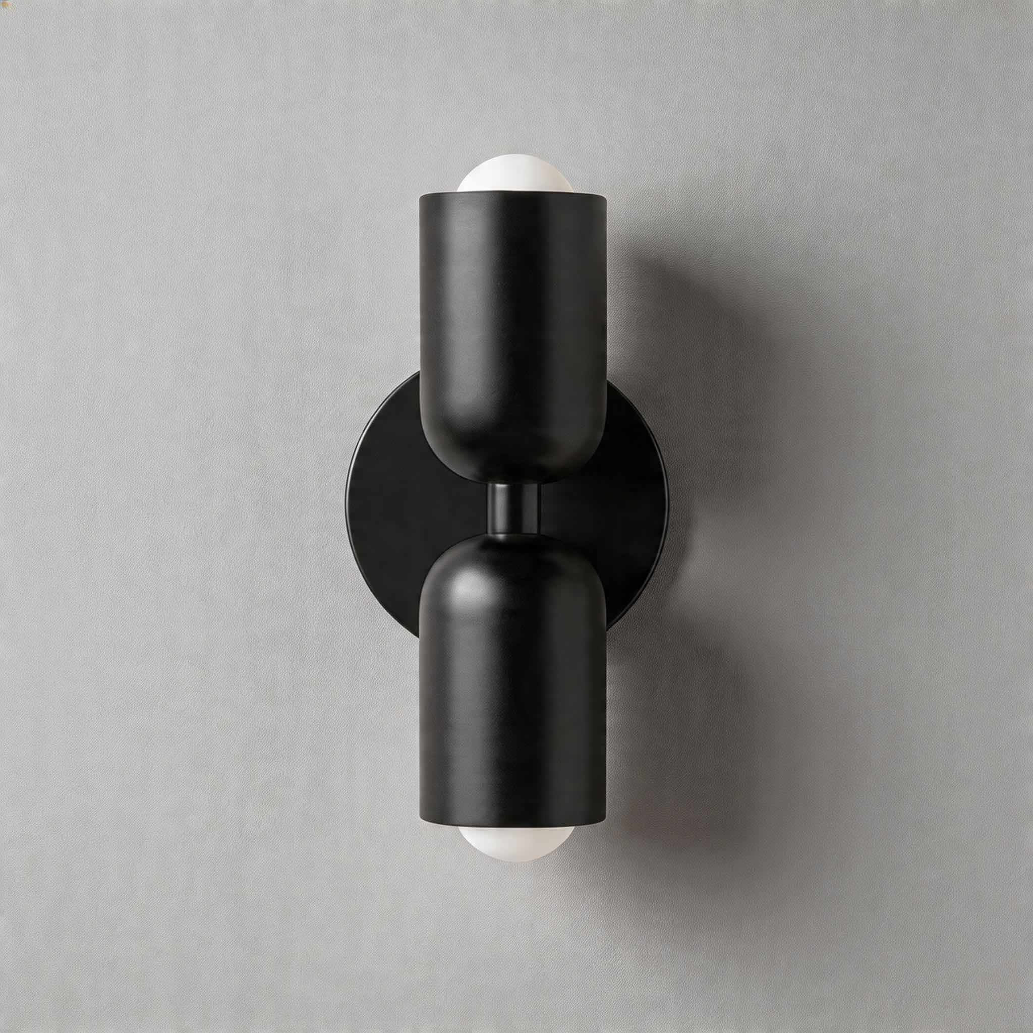 Modern Nordic Wall Light Wall Mounted Double Head Painted Iron Dimmable E26 LED Compatible | ribuella