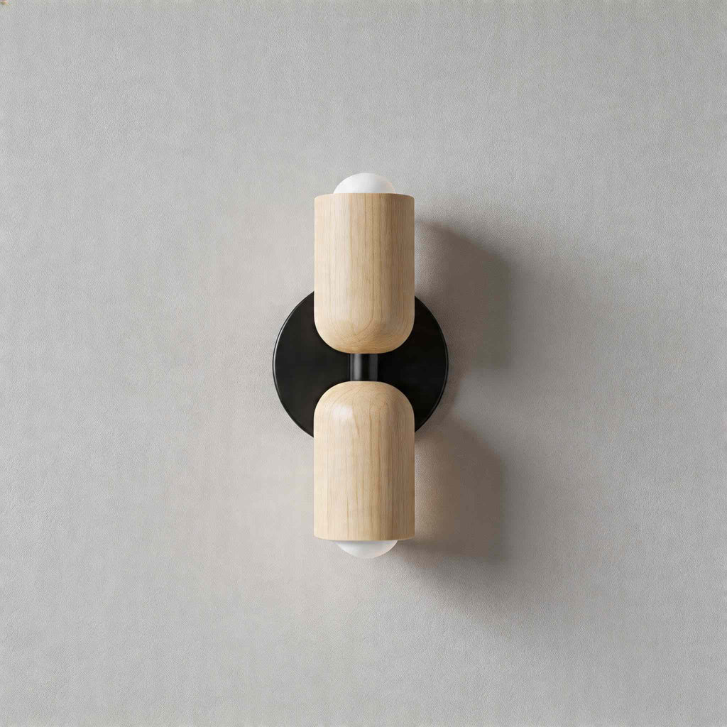 Modern Nordic Wall Light Wall Mounted Double Head Painted Iron Dimmable E26 LED Compatible | ribuella