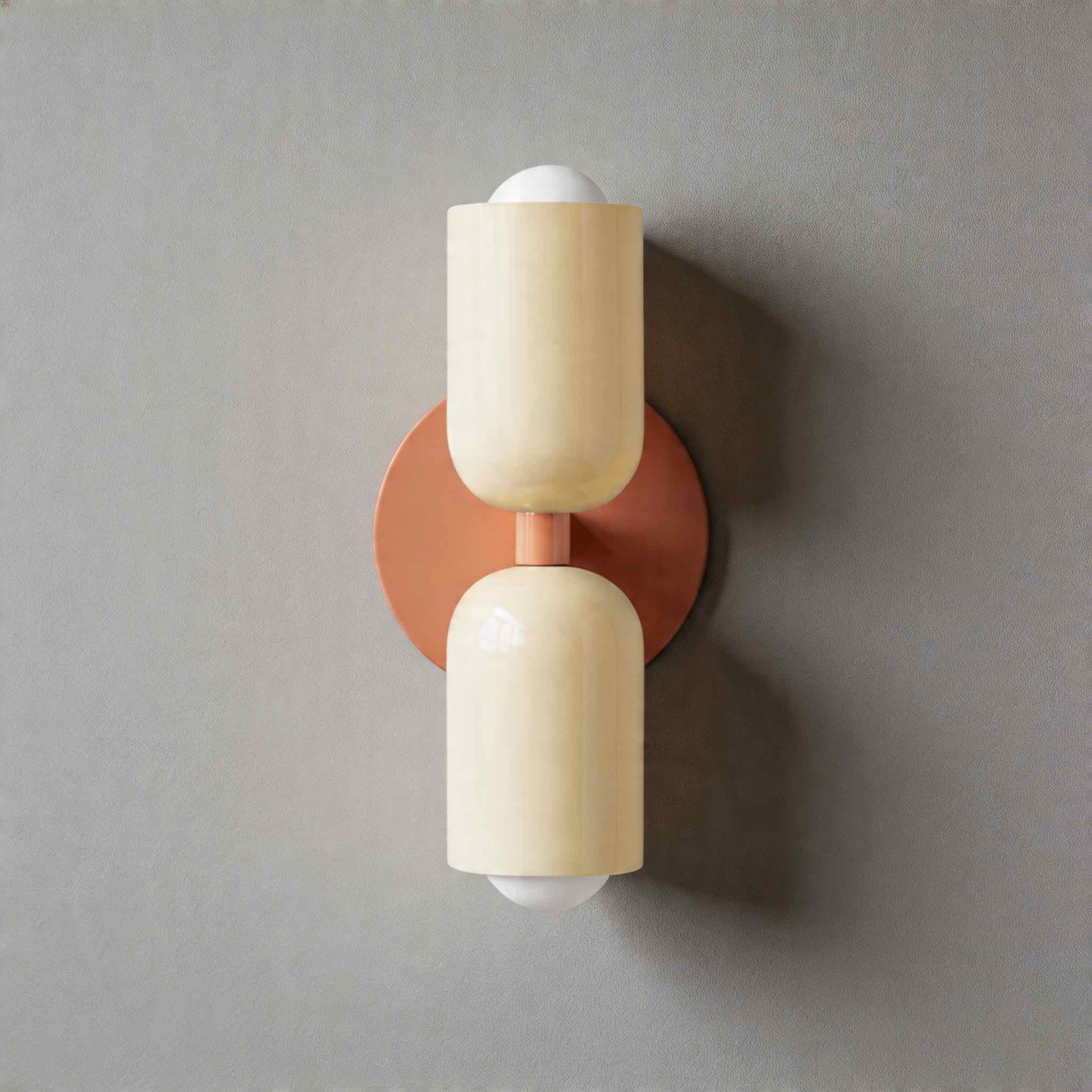 Modern Nordic Wall Light Wall Mounted Double Head Painted Iron Dimmable E26 LED Compatible | ribuella