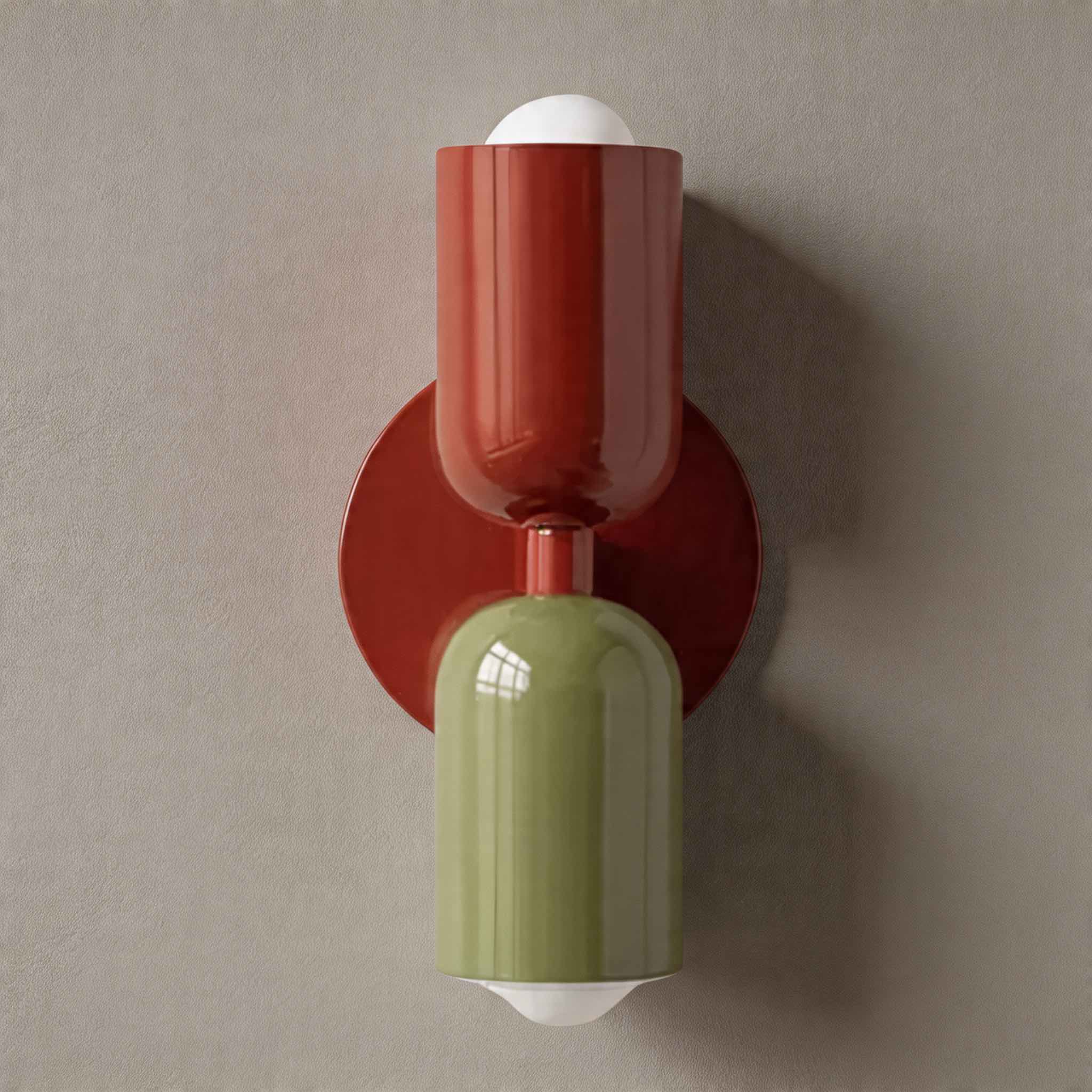 Modern Nordic Wall Light Wall Mounted Double Head Painted Iron Dimmable E26 LED Compatible | ribuella