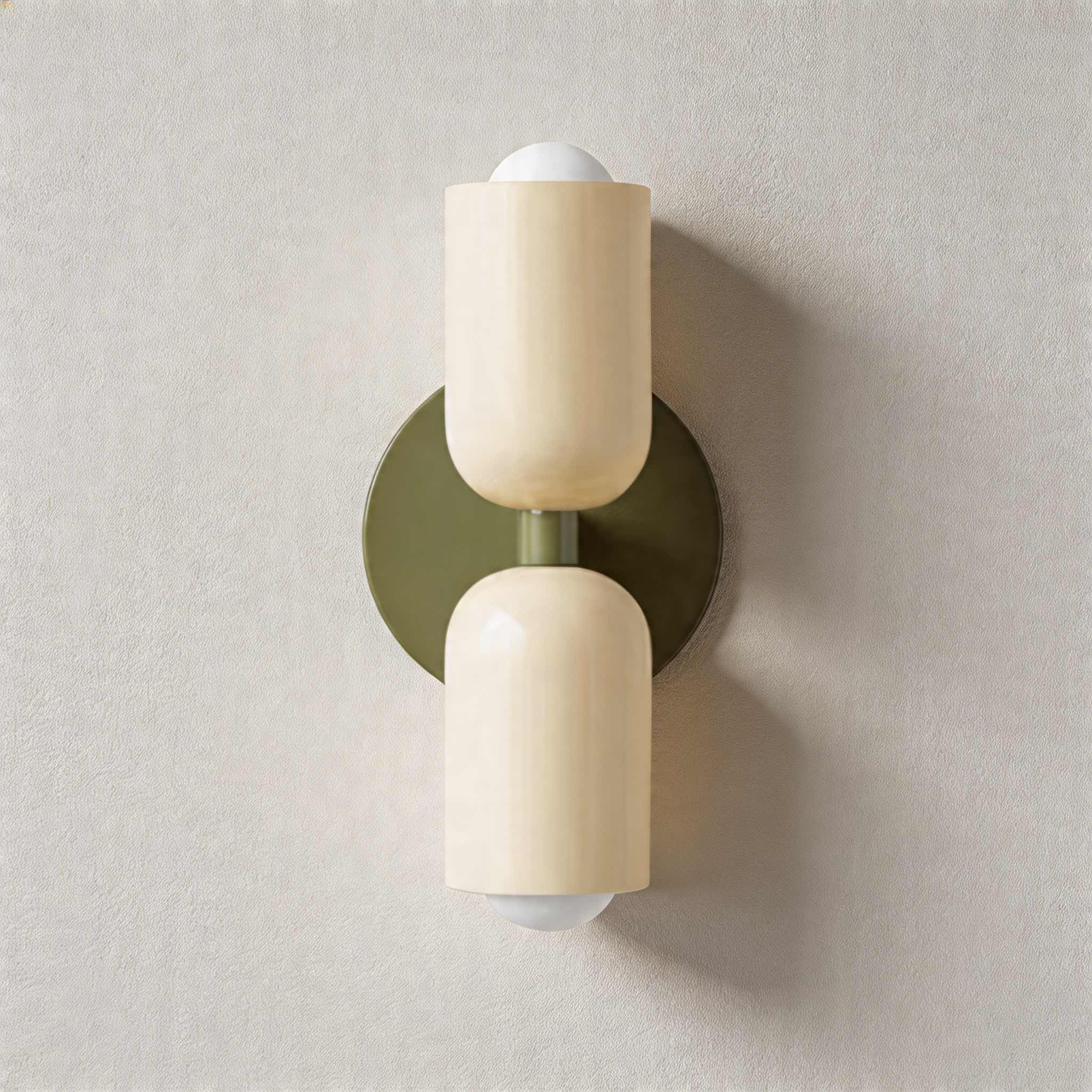 Modern Nordic Wall Light Wall Mounted Double Head Painted Iron Dimmable E26 LED Compatible | ribuella