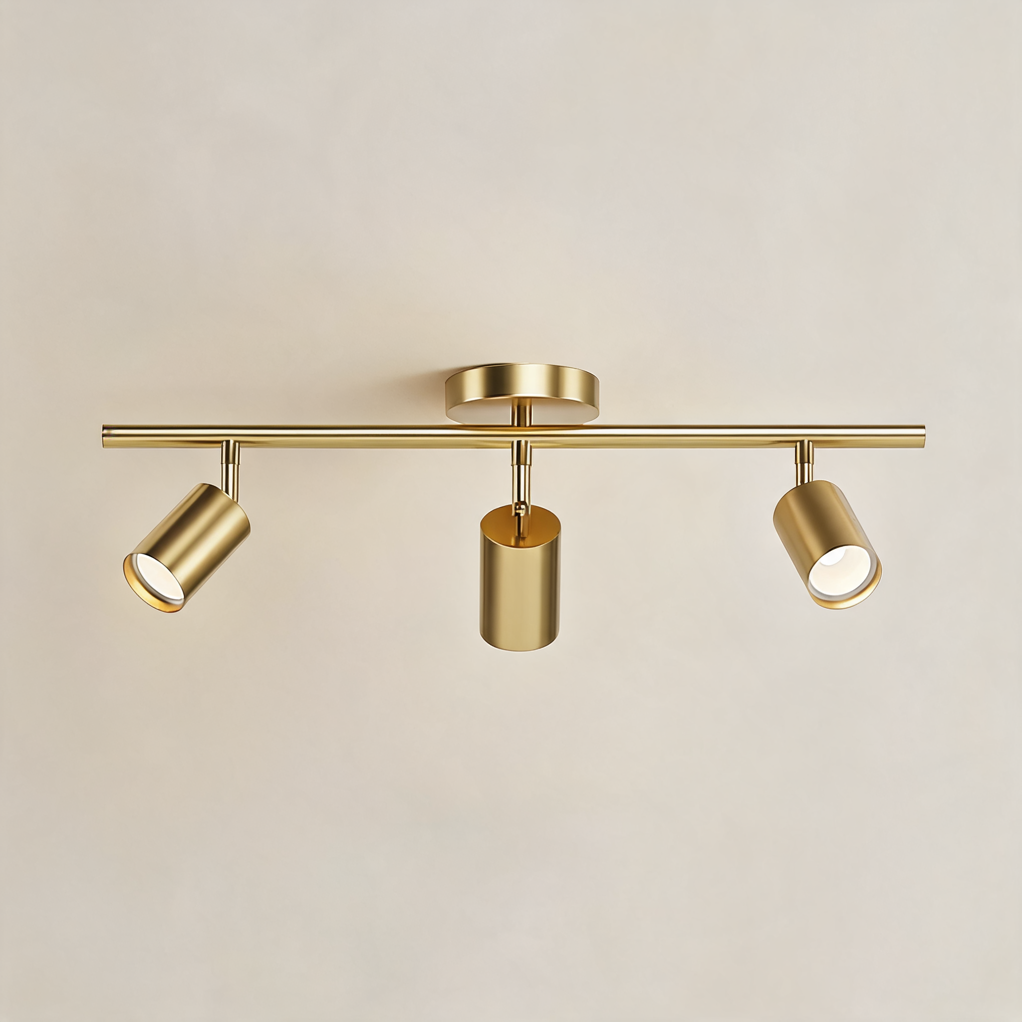 Moderne höhenverstellbare Deckenleuchte zur Aufbaumontage aus Metall mit individuell einstellbaren Spotlights | ribuella