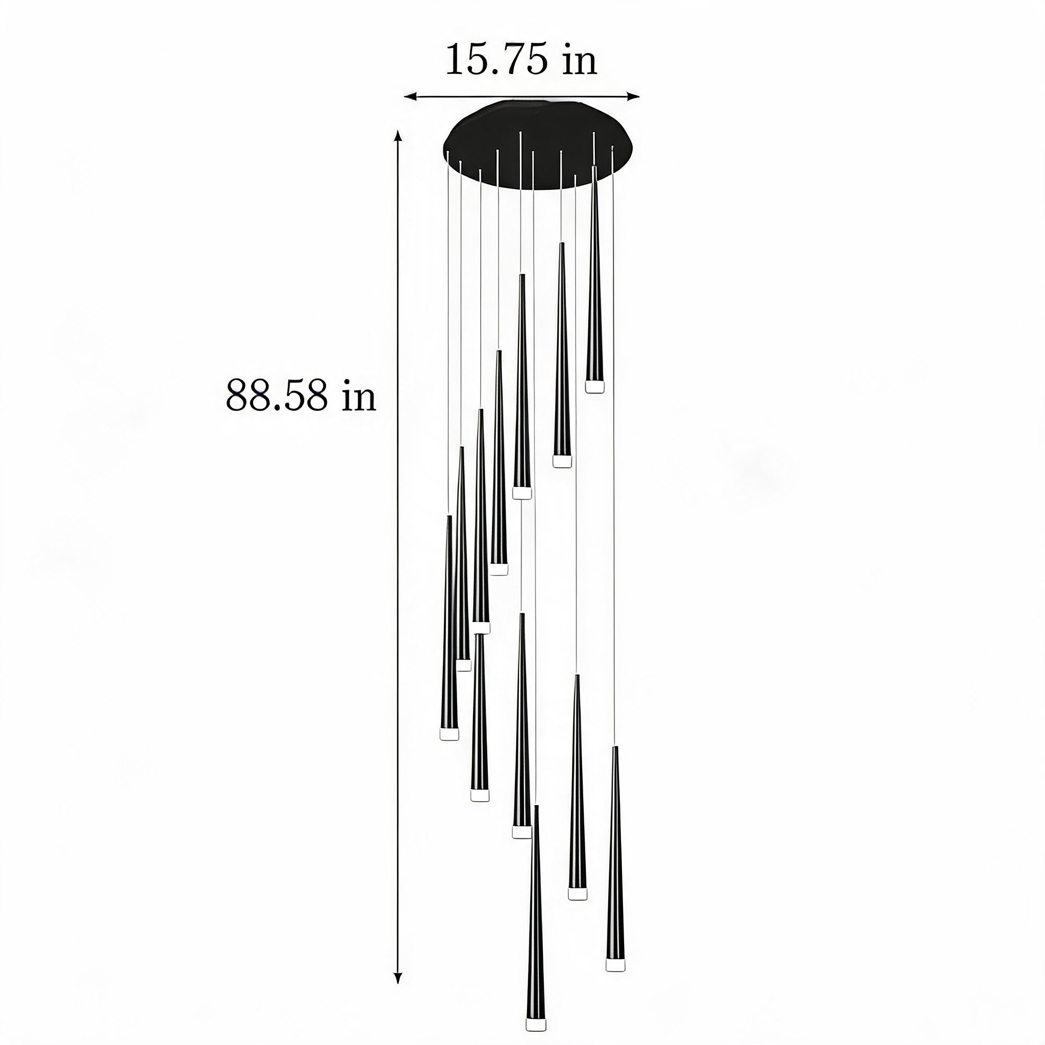 Modern Nordic Ceiling Light Adjustable Flush Mount Iron Acrylic Dimmable LED 6-68 Heads | ribuella