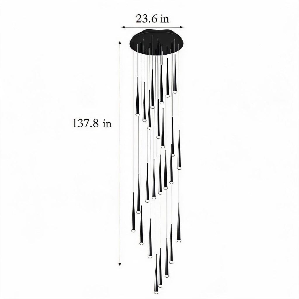Modern Nordic Ceiling Light Adjustable Flush Mount Iron Acrylic Dimmable LED 6-68 Heads | ribuella
