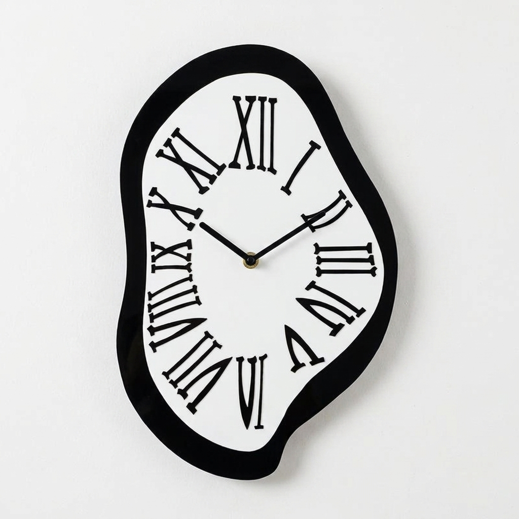 Stylish Silent Wall Clock with Unique Acrylic Design | ribuella
