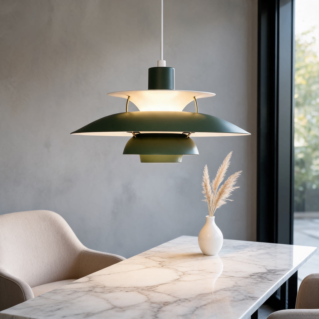 Moderne Pendelleuchte aus Metall, LED-Leuchte mit 1 Lampe, 110V–240V | ribuella