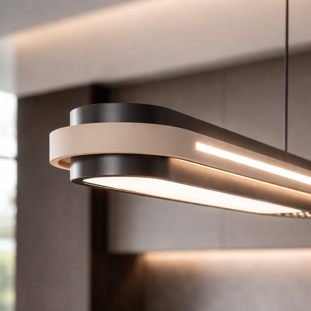 Moderne lineare Pendelleuchte, längenverstellbare Metall-LED-Leuchte für Esszimmer und Wohnbereich | ribuella