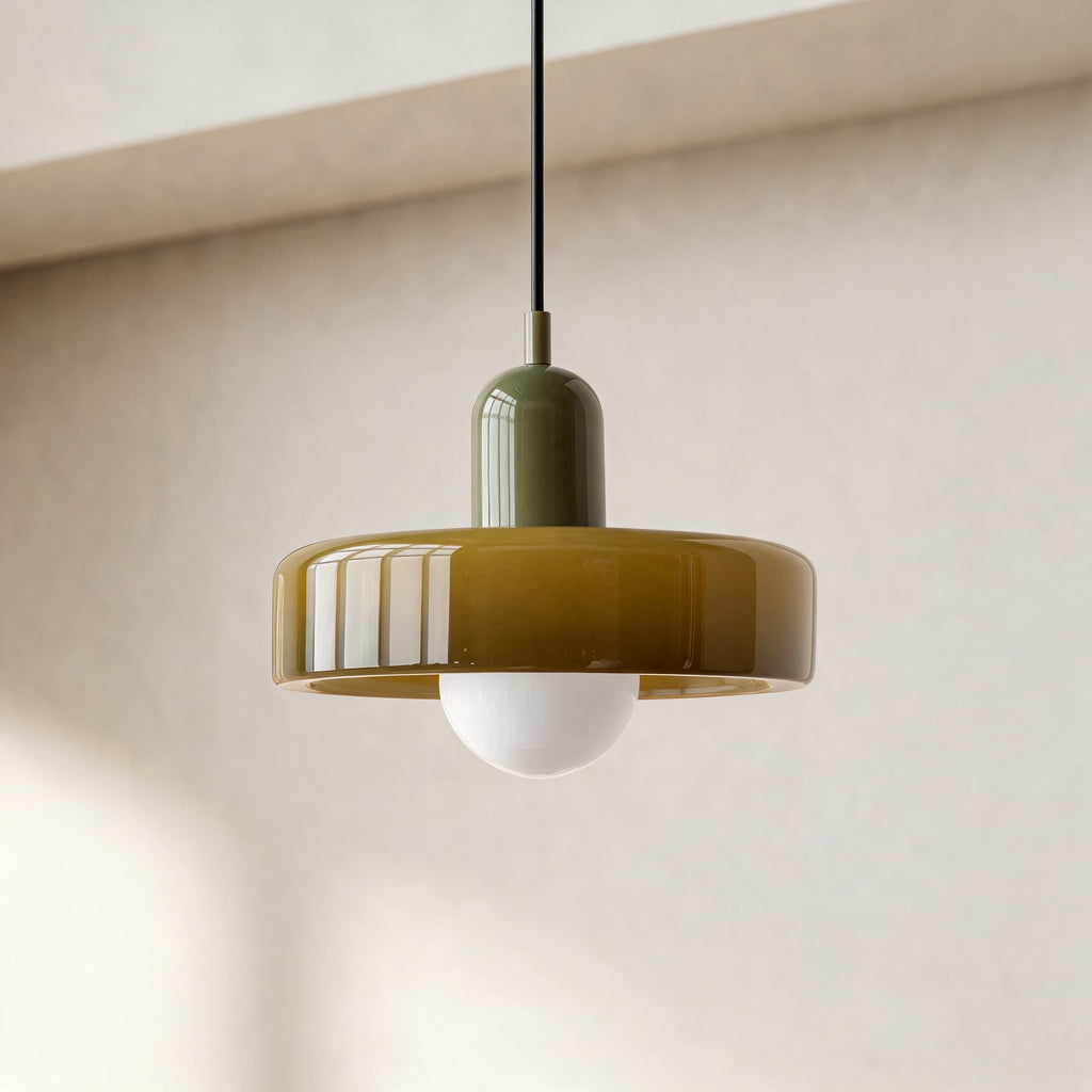 Moderní mosazné závěsné světlo s nastavitelným zavěšením, skleněným stínidlem a paticí G9 40W | ribuella