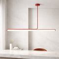Modern Pendant Light Hanging Tube Lamp Metal Chrome Finish Adjustable Length 90-260V | ribuella