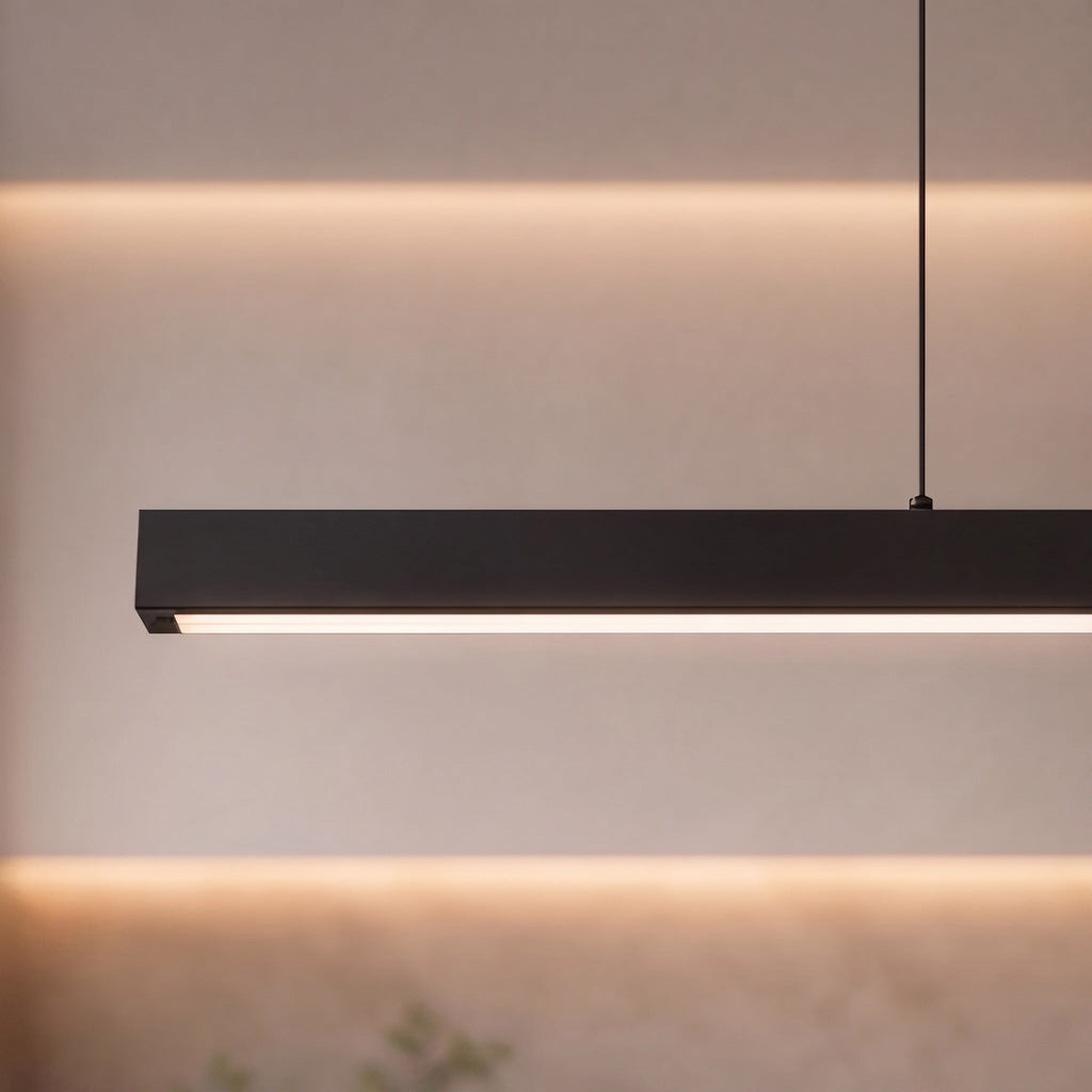 Moderne lineare LED-Pendelleuchte für die Kücheninsel | ribuella