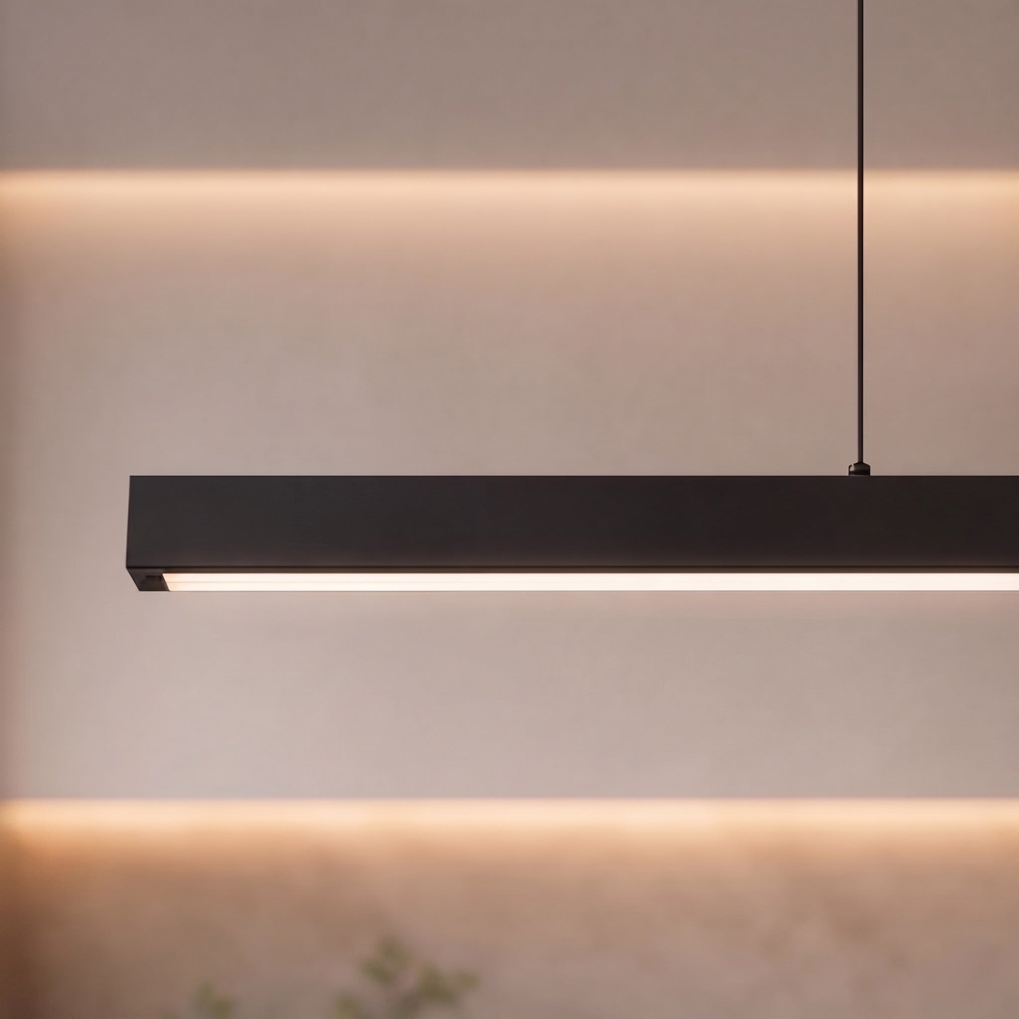 Moderne lineare LED-Pendelleuchte für die Kücheninsel | ribuella