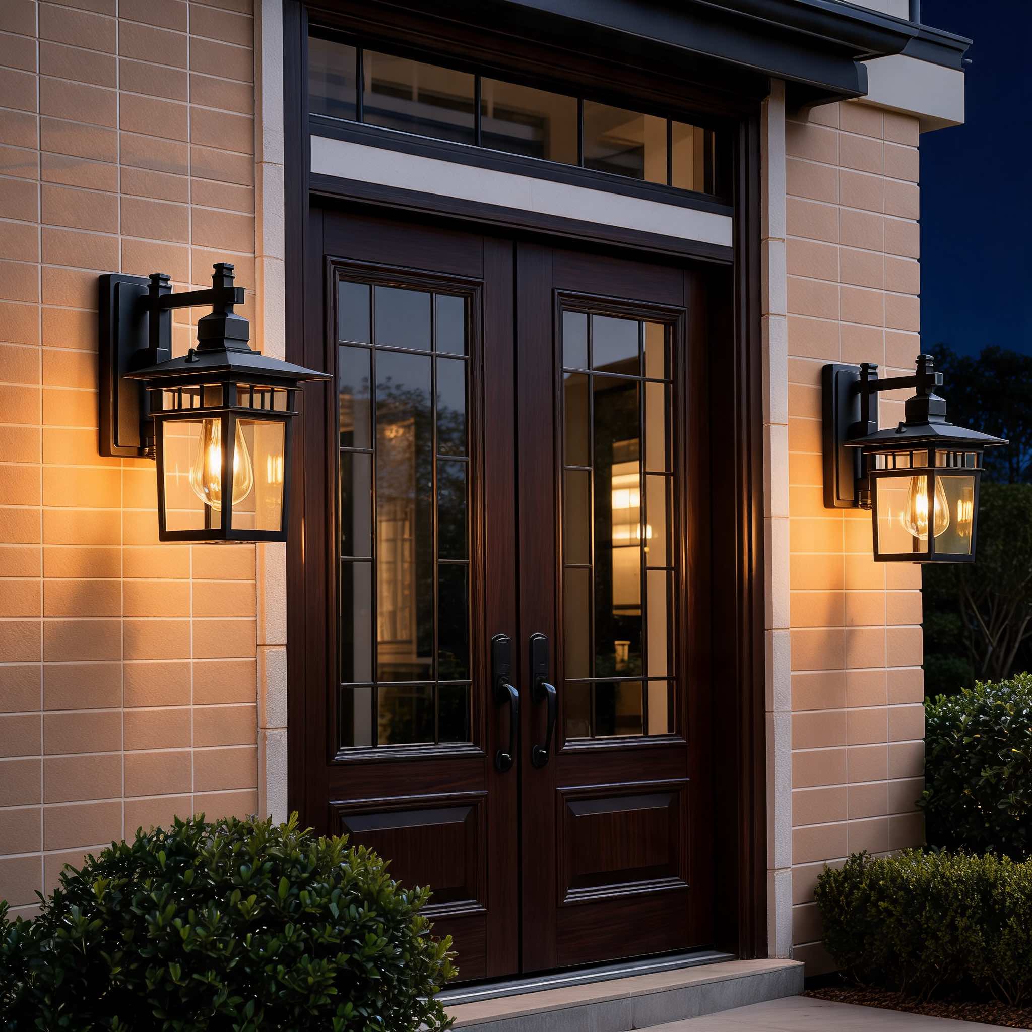 Classical Retro Outdoor Wall Light Sconce Waterproof Aluminum Glass E27 Bulb for Aisle Patio | ribuella