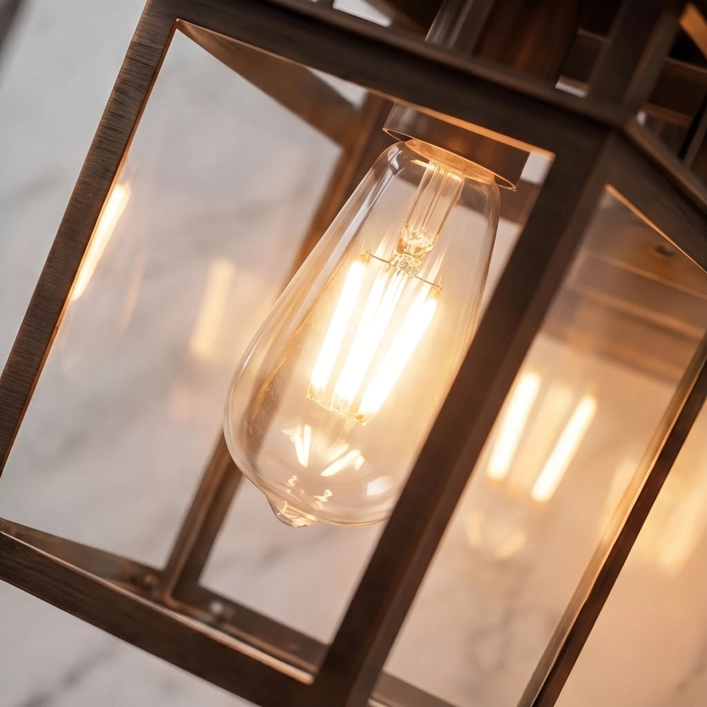 Classical Retro Outdoor Wall Light Sconce Waterproof Aluminum Glass E27 Bulb for Aisle Patio | ribuella