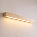 Modern Linear Wall Light Wood Flush Mount LED Fixture with Adjustable Brightness | ribuella