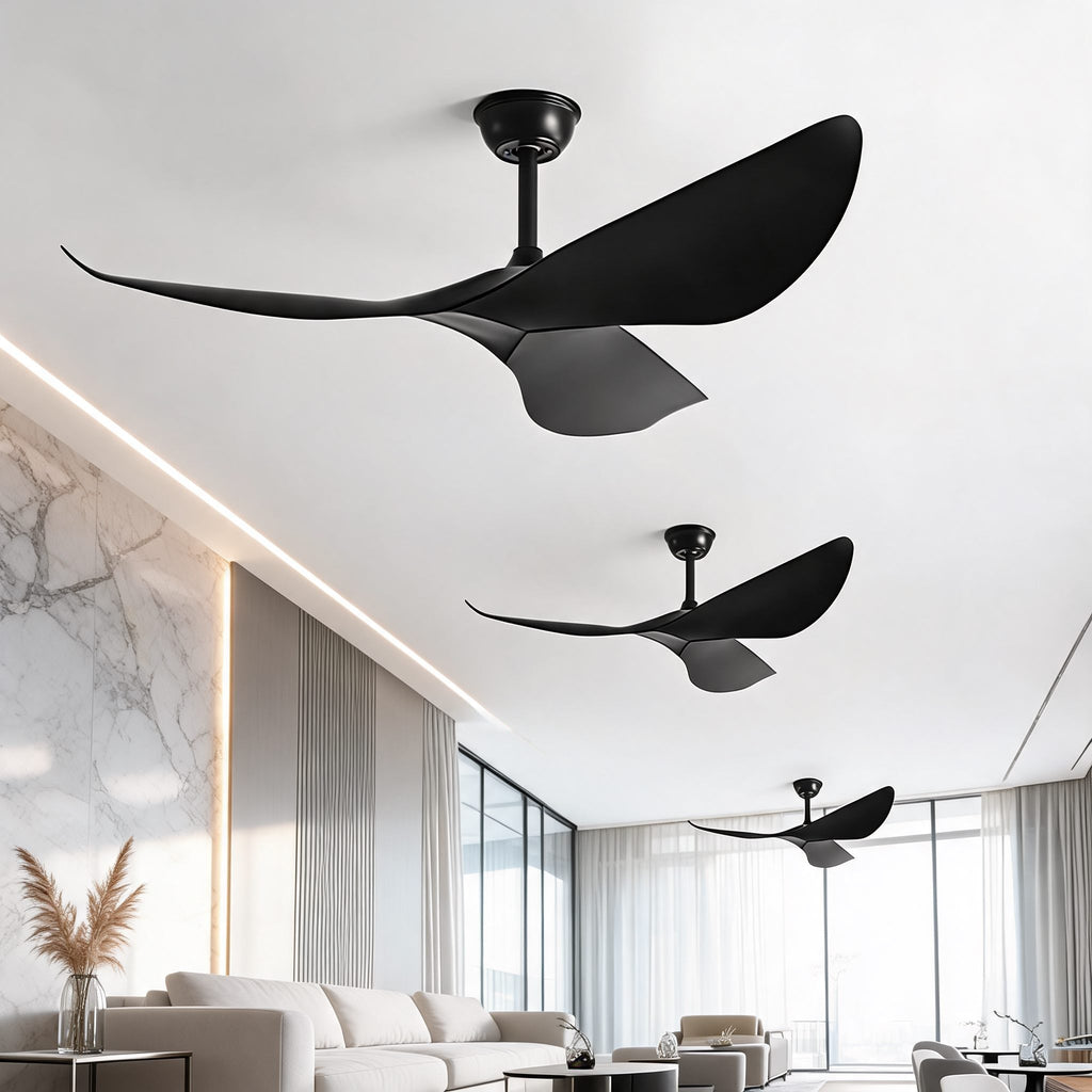 Flush Mount Ceiling Fan with Remote Control, 6-Speed DC Motor & Reversible Blades | ribuella