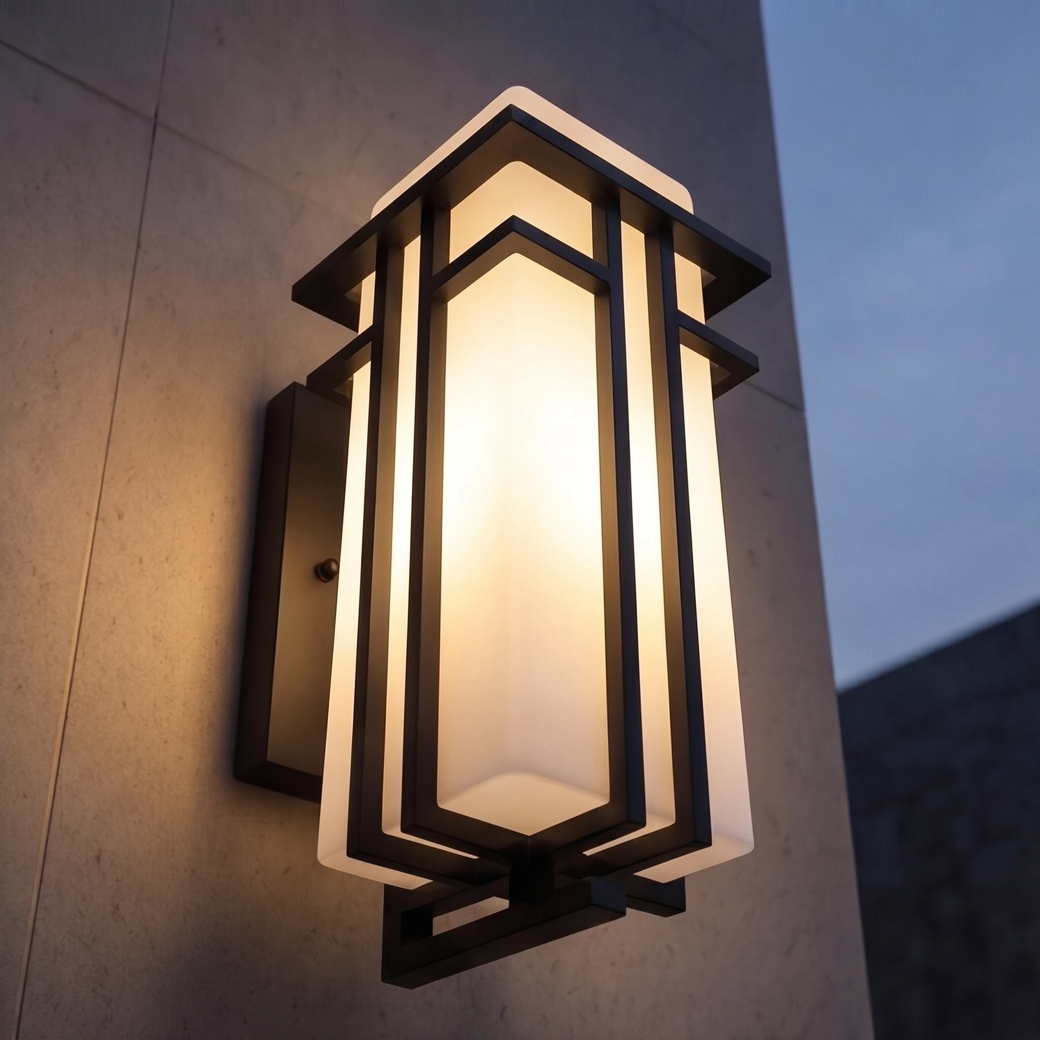 Industrial Outdoor Wall Light Weatherproof Fixture Matte Black Iron and Glass for Gardens and Patios | ribuella