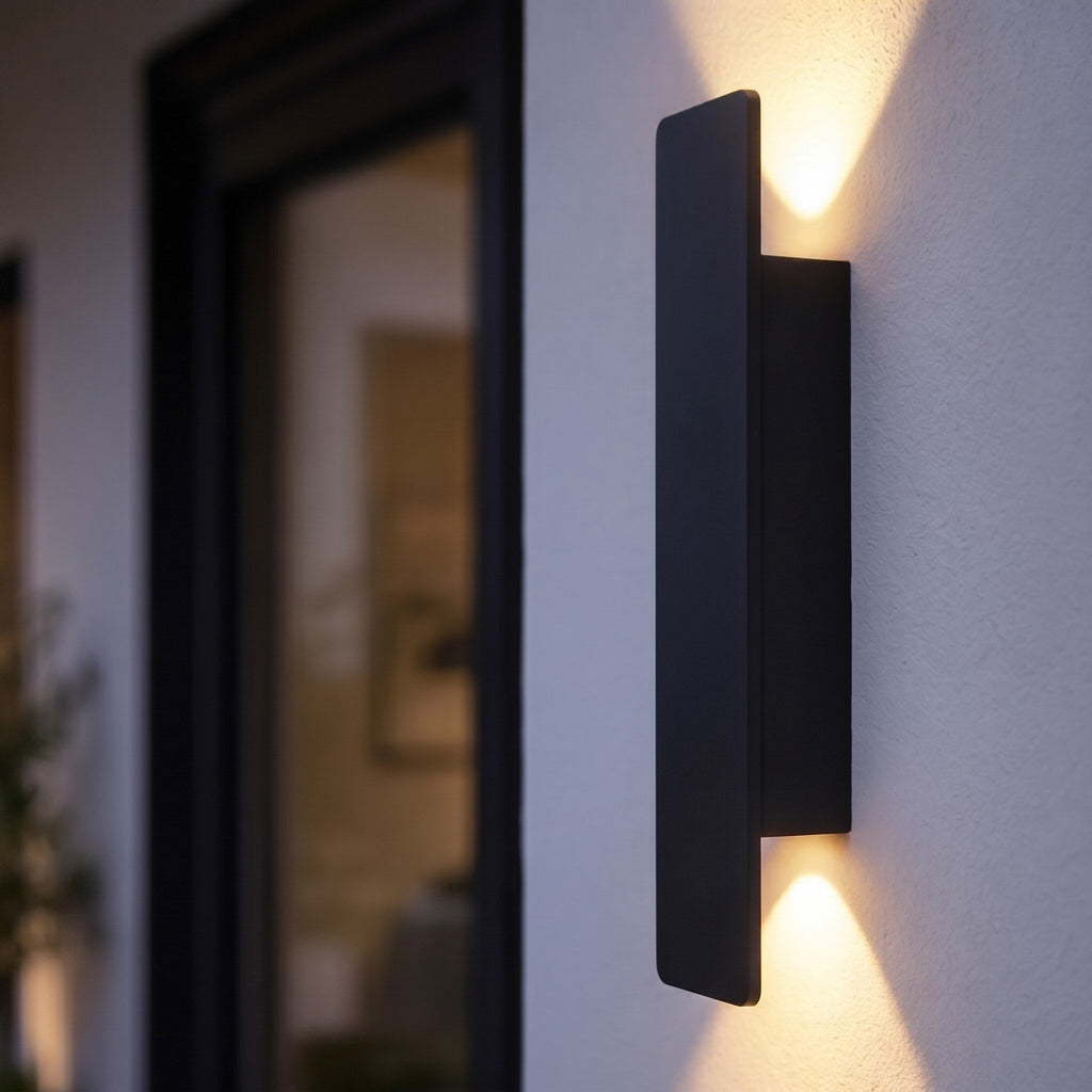 Modern Outdoor Wall Light Wall Mounted Aluminum 18W LED Weather Resistant for Gardens and Porches | ribuella