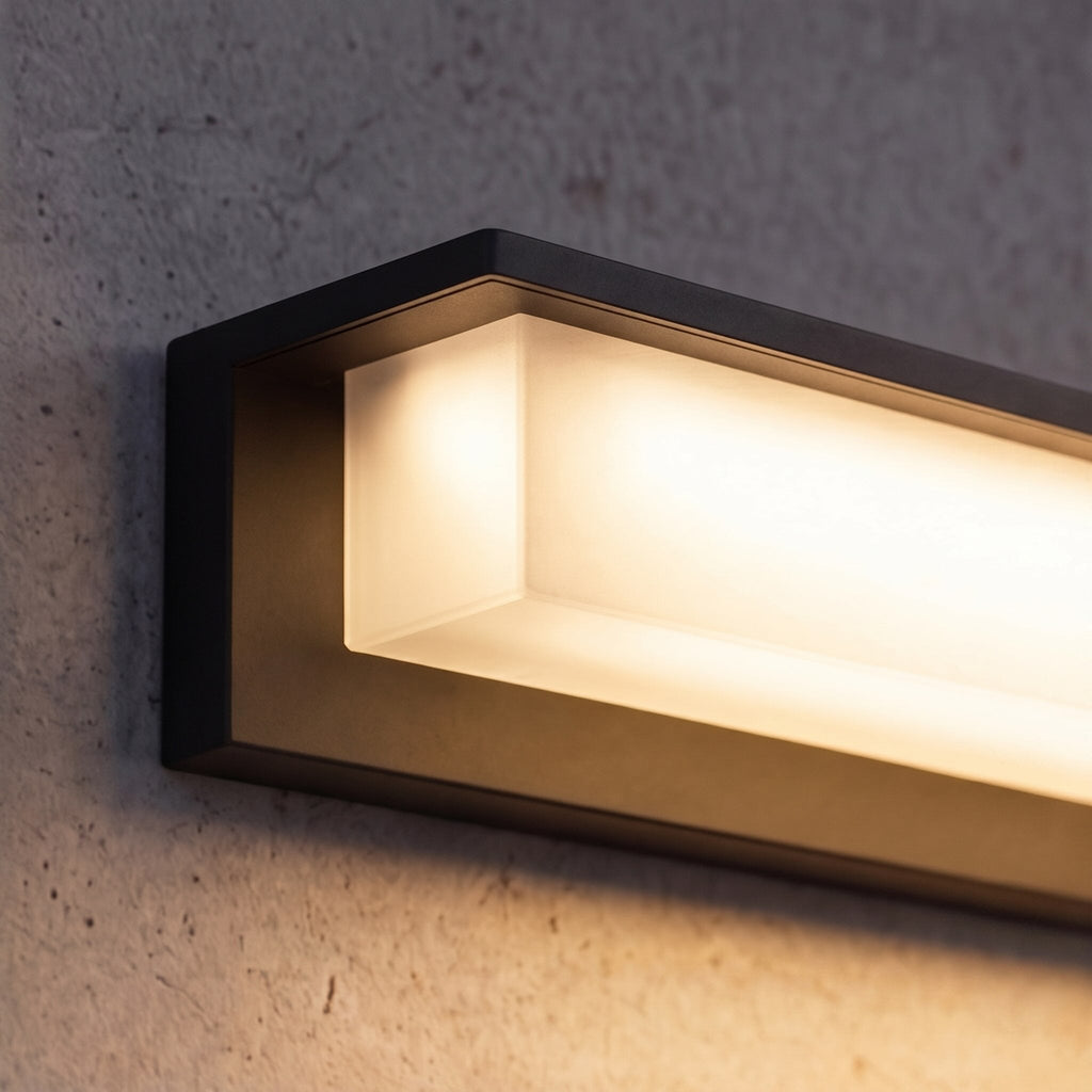 Modern Solar Outdoor Wall Lamp Weatherproof Metal Acrylic Adjustable LED Light | ribuella