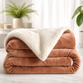 Grande couverture réversible en polaire sherpa, douce, moelleuse et chaude, pour toutes les saisons, utilisation intérieure et extérieure | ribuella