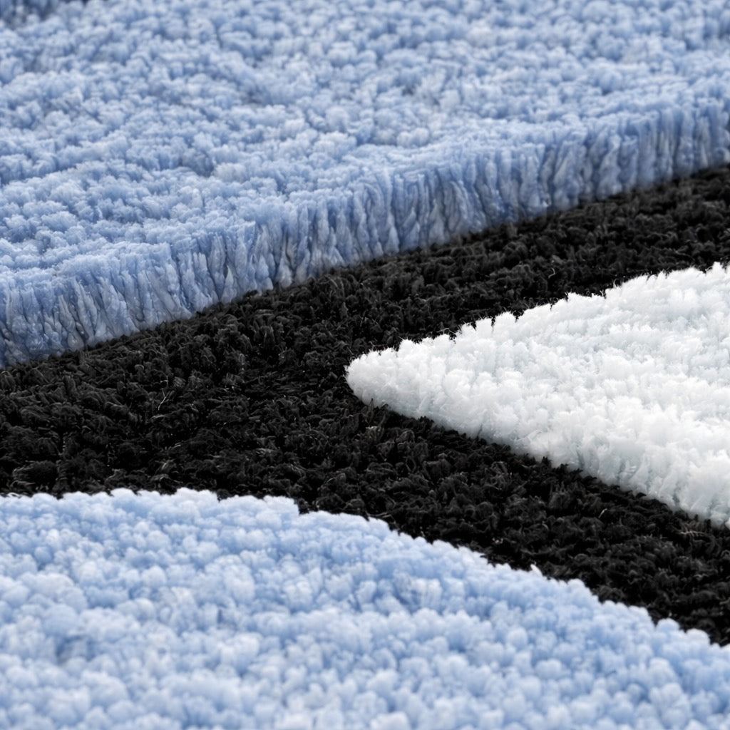 Modern Plush Bathroom Mat Non-Slip Microfiber Quick-Drying Absorbent Shower Rug for Safety | ribuella