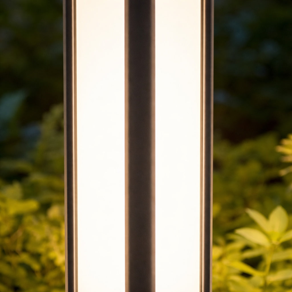 Moderne zylindrische Pollerleuchte für den Außenbereich, wasserdichte Aluminium-LED-Leuchte, 3000K, für die Wegbeleuchtung | ribuella