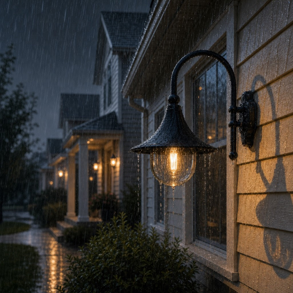 Vintage Outdoor Wall Light Waterproof Aluminum Horn Shape LED Fixture Warm White 3000K | ribuella