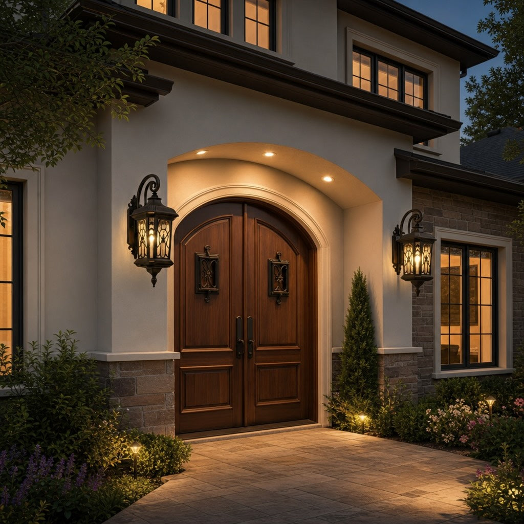 Vintage Outdoor Wall Light Waterproof Die-Cast Aluminum Glass LED Fixture for Exterior Use | ribuella