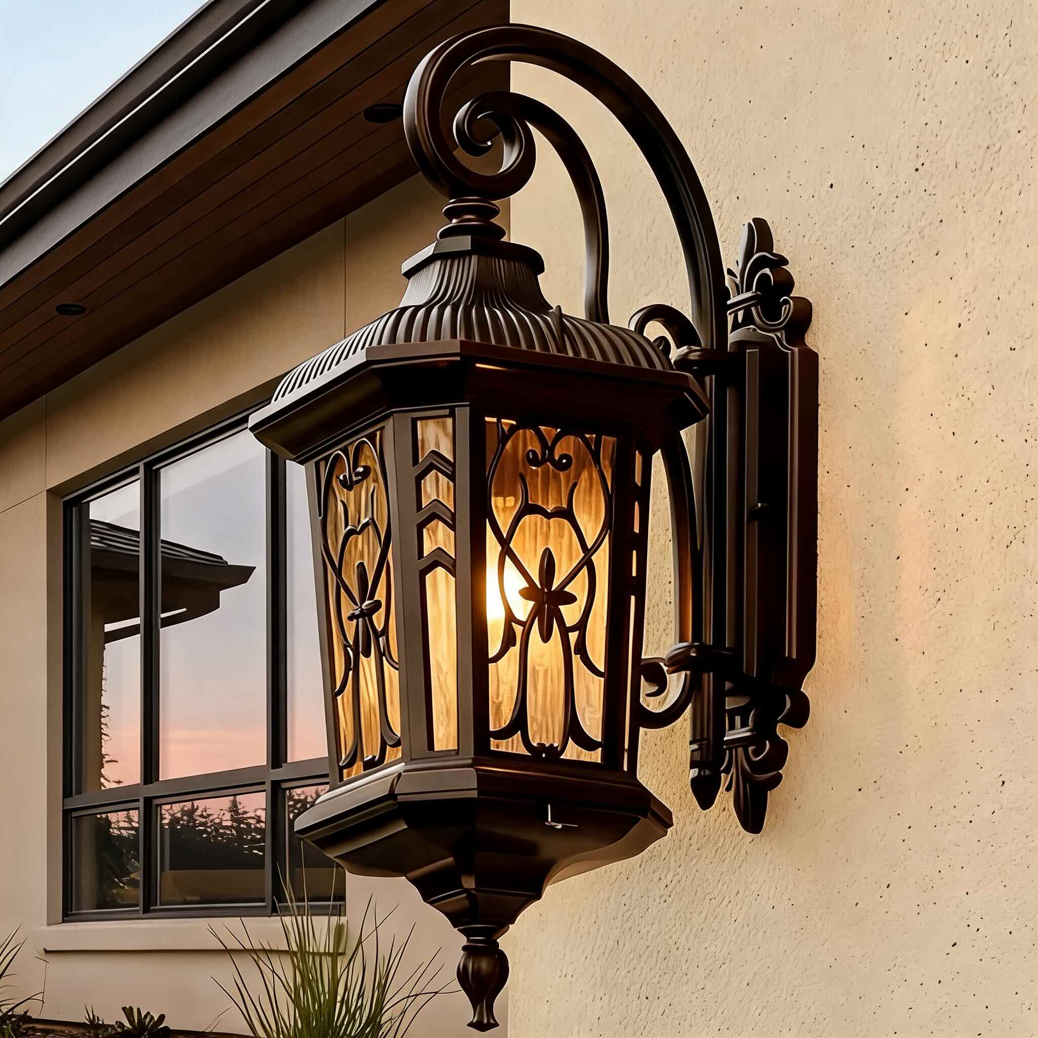 Vintage Outdoor Wall Light Waterproof Die-Cast Aluminum Glass LED Fixture for Exterior Use | ribuella