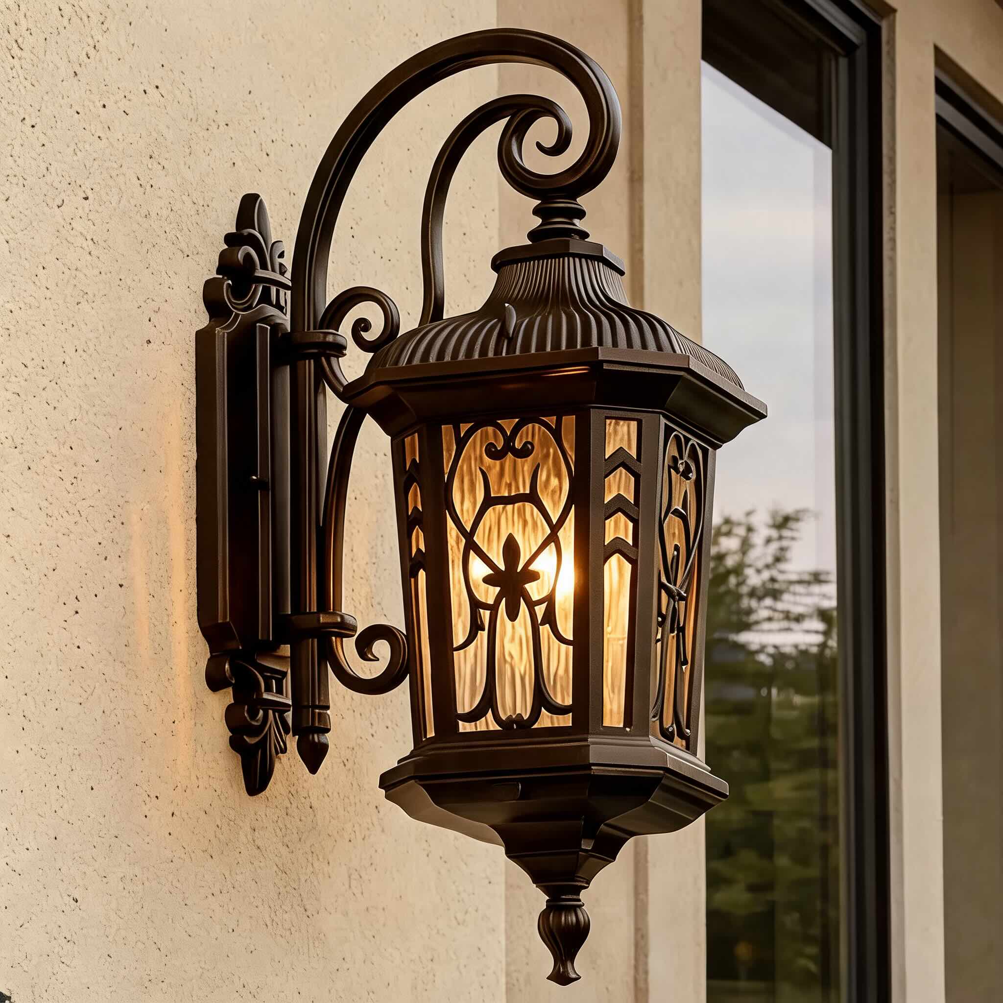 Vintage Outdoor Wall Light Waterproof Die-Cast Aluminum Glass LED Fixture for Exterior Use | ribuella