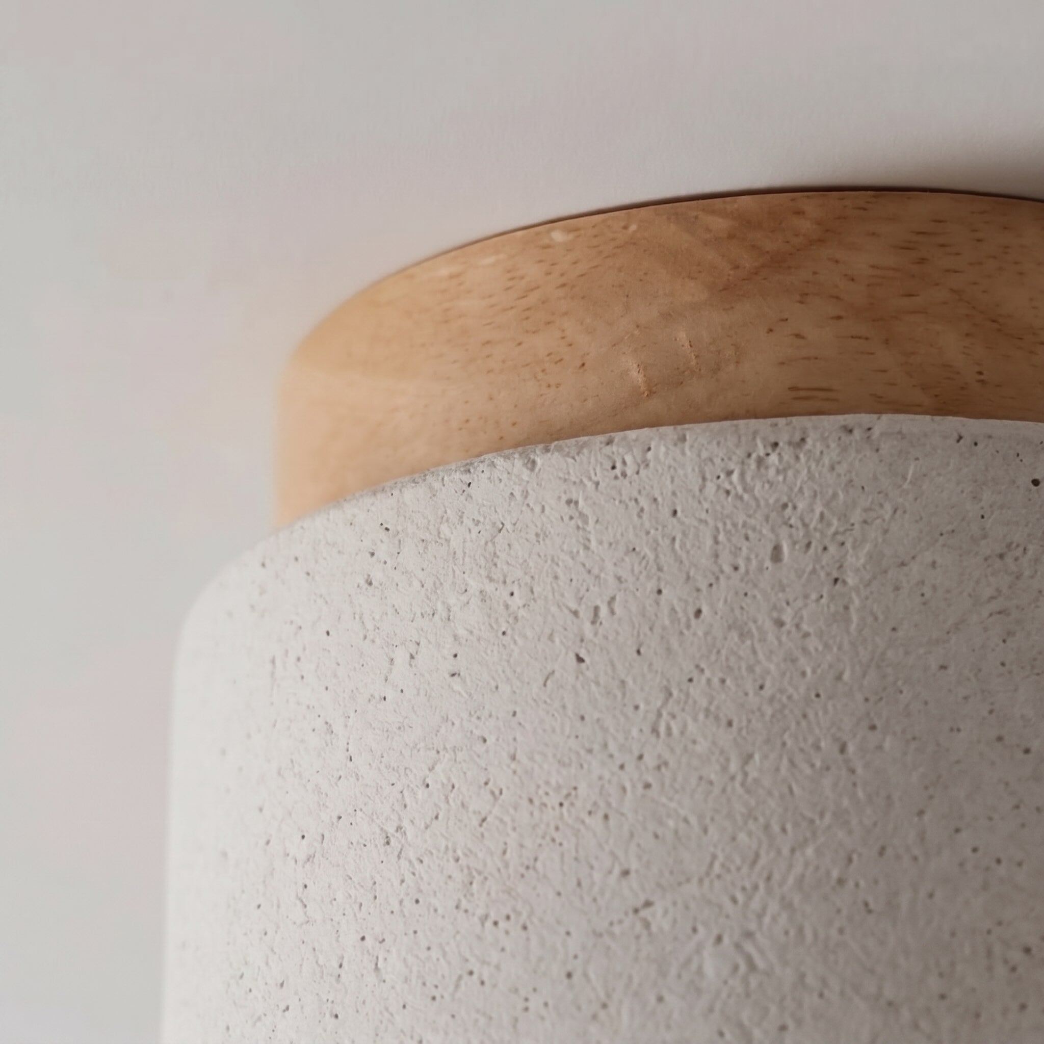 Modern Minimalist Round Ceiling Light Fixture Concrete LED GX53 Adjustable Color Temperature | ribuella
