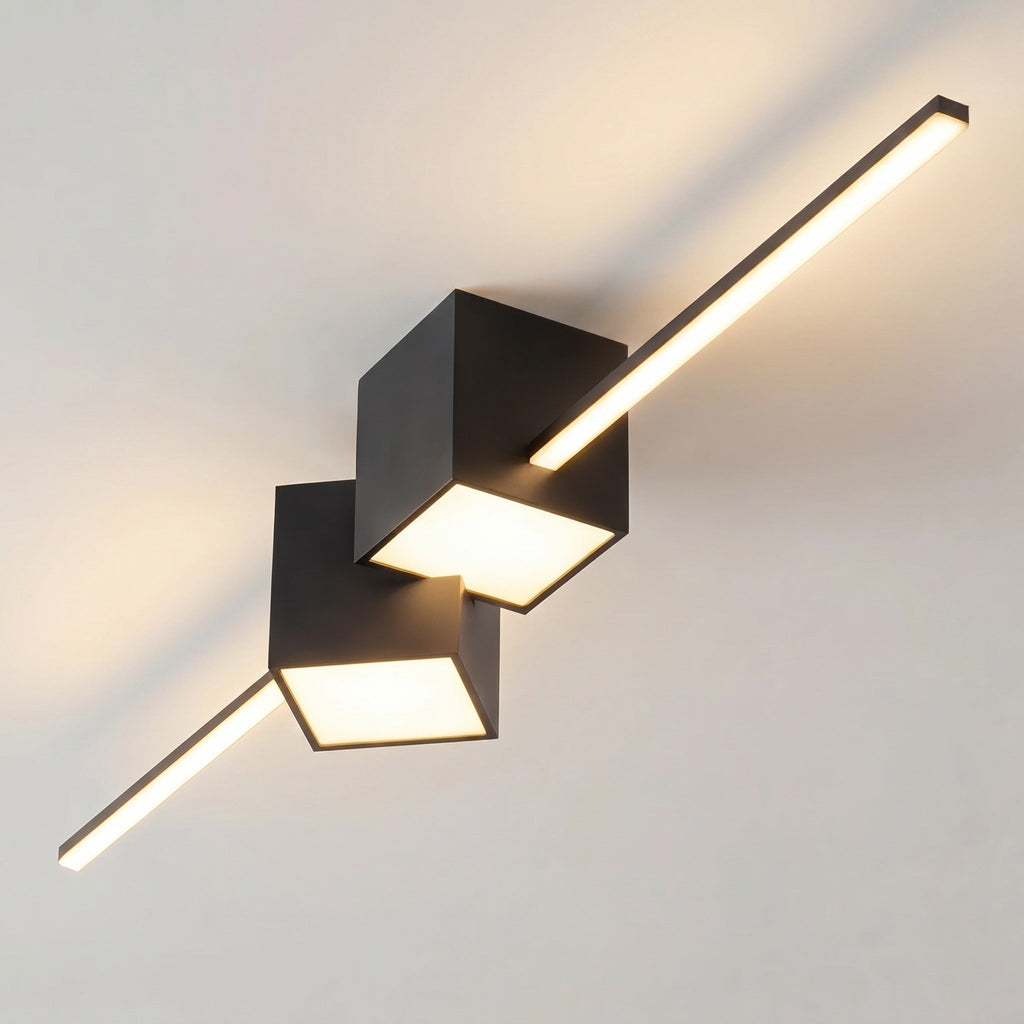 Modern Minimalist Flush Mount Ceiling Light LED Iron Acrylic Dimmable 3200 Lumens 32W 3000K-6000K | ribuella