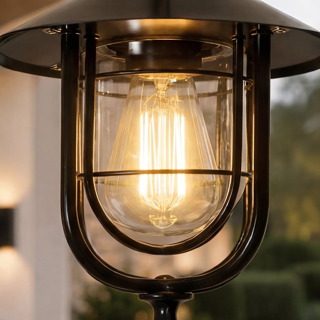 Lampă suspendată vintage, rustică, pentru exterior, din aluminiu turnat sub presiune, cu LED, impermeabilă și înălțime reglabilă | ribuella