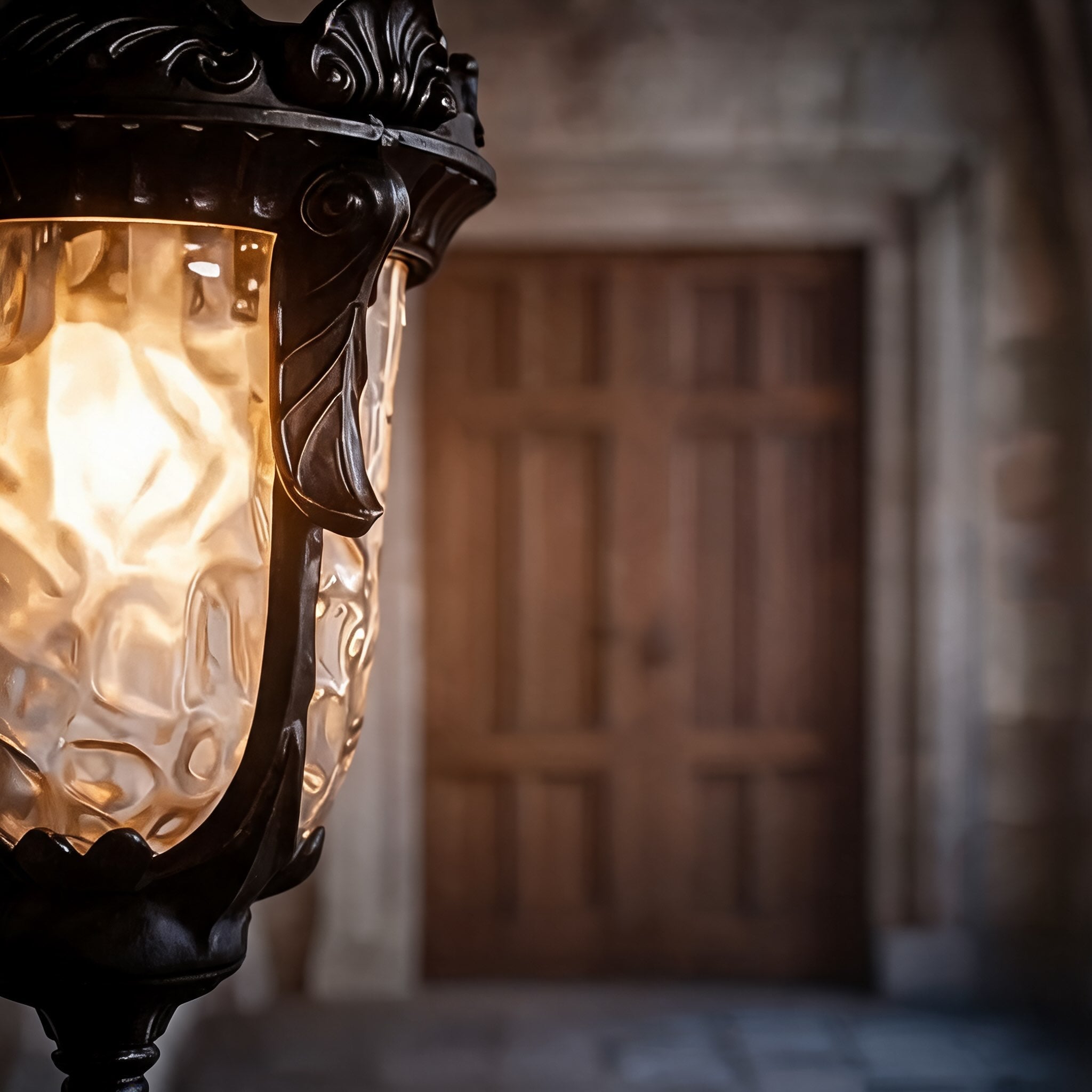 Rustikale moderne Außenpendelleuchte, höhenverstellbar, aus Aluminium und Glas, wasserdichte LED-Gartenleuchte | ribuella