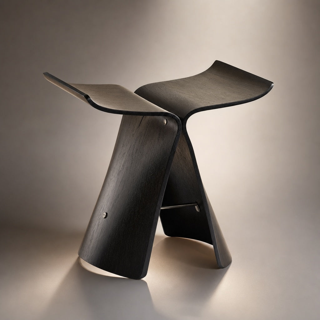 Modern Scandinavian Coffee Table Bench Wood-Based with Stainless Steel Legs Adjustable Design | ribuella