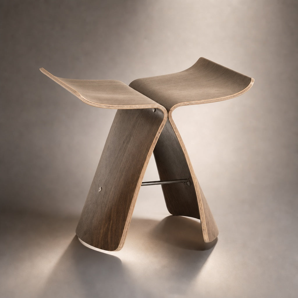 Modern Scandinavian Coffee Table Bench Wood-Based with Stainless Steel Legs Adjustable Design | ribuella