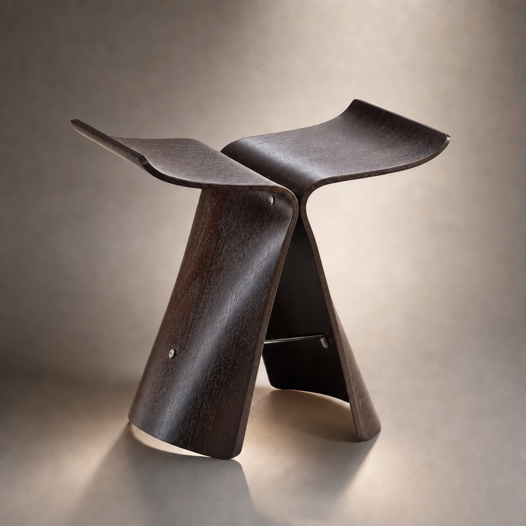 Modern Scandinavian Coffee Table Bench Wood-Based with Stainless Steel Legs Adjustable Design | ribuella