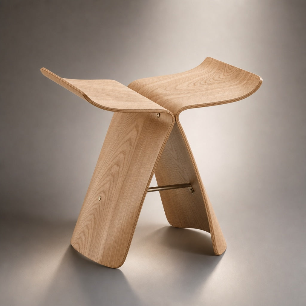 Modern Scandinavian Coffee Table Bench Wood-Based with Stainless Steel Legs Adjustable Design | ribuella