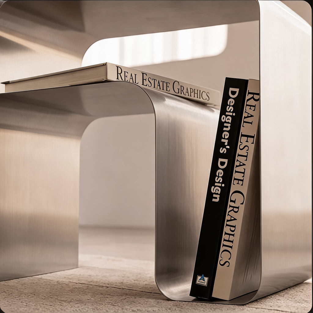 Modern Minimalist Side Table Stainless Steel Compact Design Versatile Bedside Table | ribuella