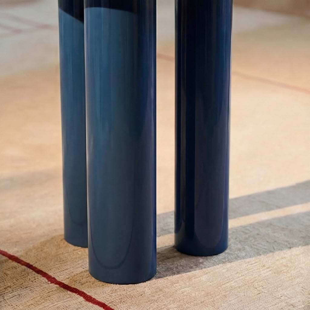 Modern Circular Side Table Solid Wood Triple-Leg Structure Compact Design for Small Spaces | ribuella