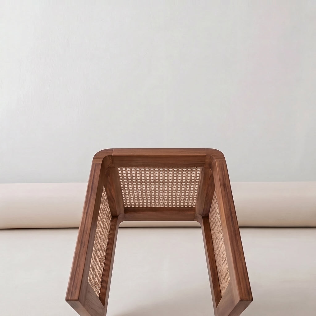 Minimalist Cube Table Solid Wood Compact Design Indoor Accent Furniture | ribuella
