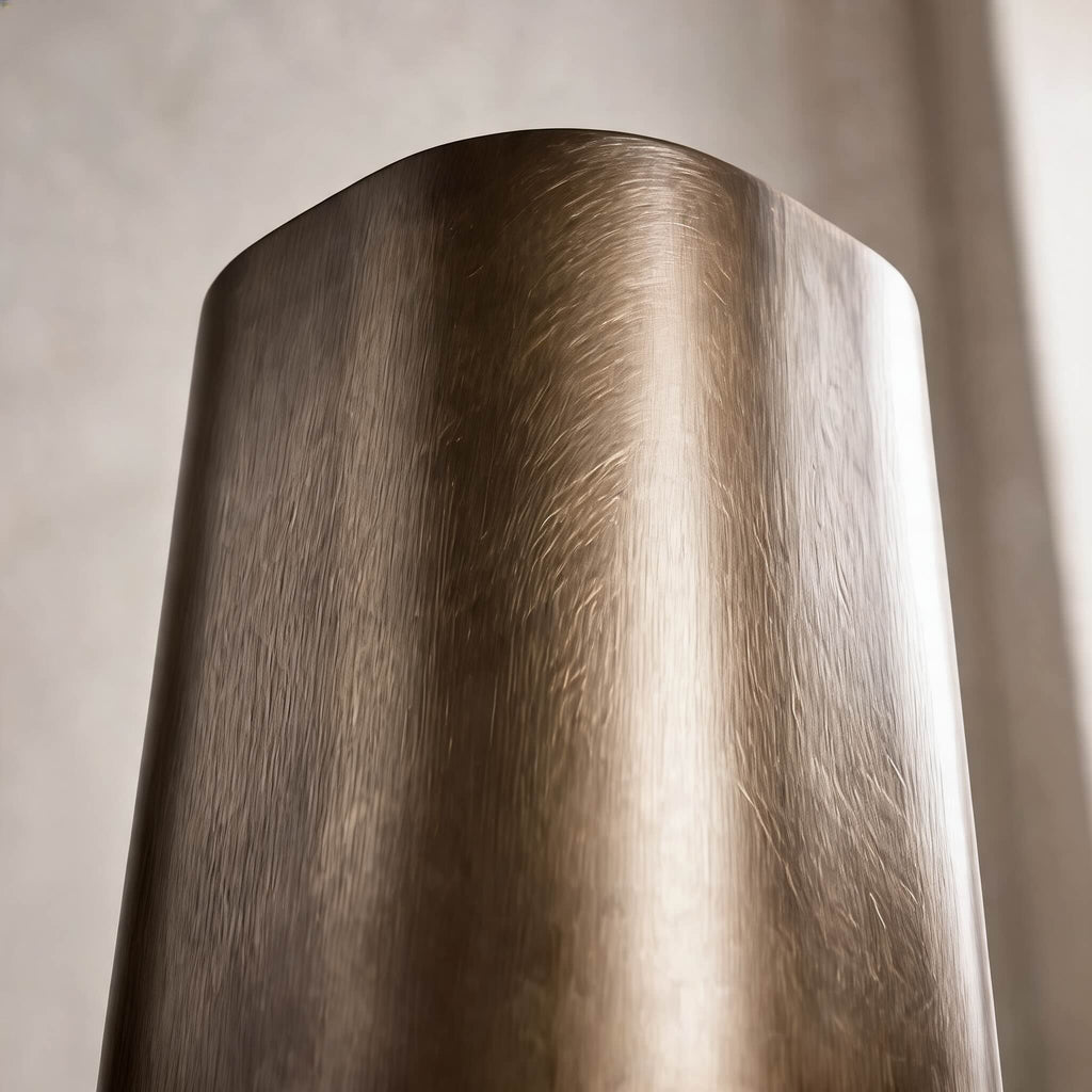 Contemporary Small Side Table with Irregular Top and Hand-Brushed Steel Finish for Versatile Spaces | ribuella