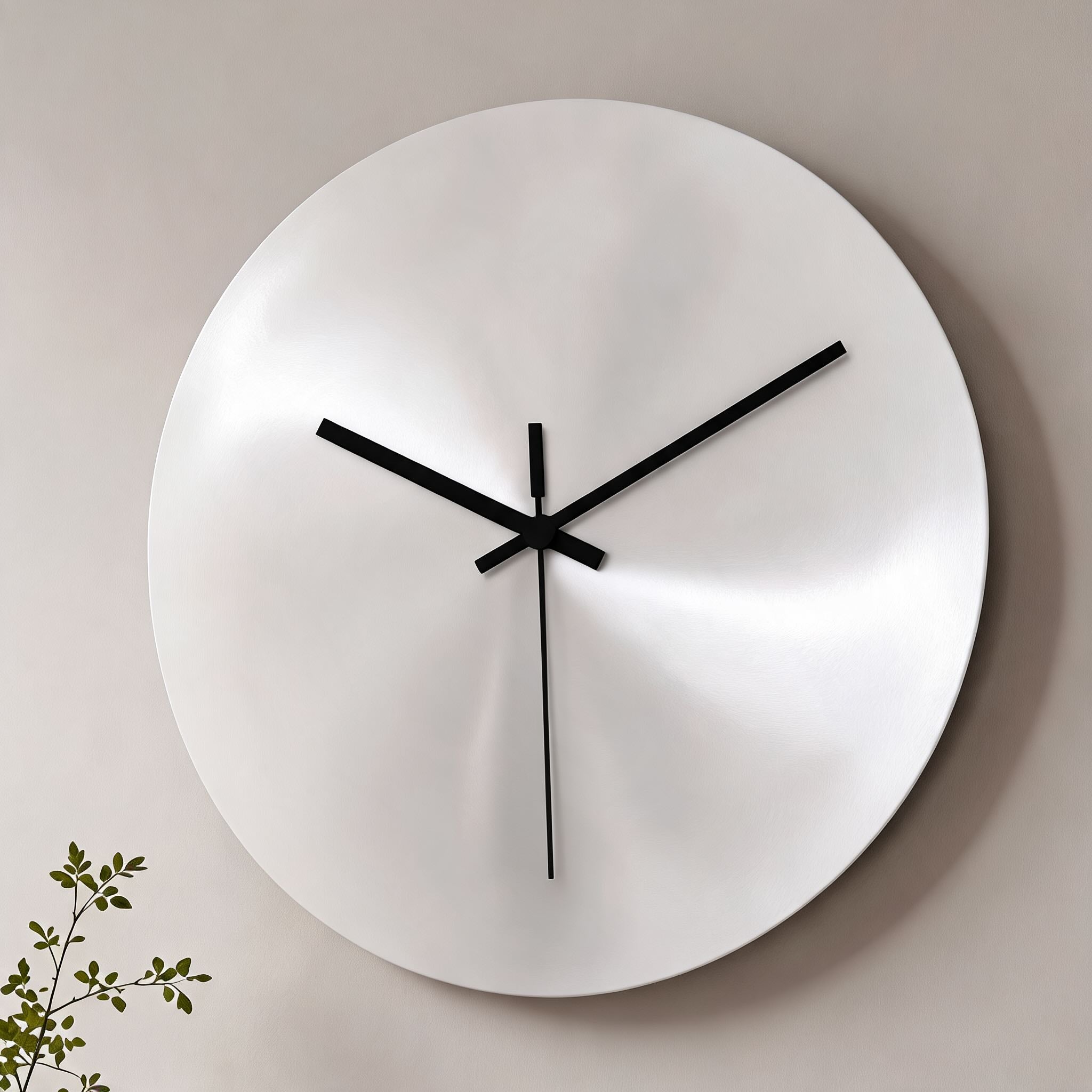 Modern Wall Clock Ultra-Slim Stainless Steel Silent Quartz Minimalist Design for Home Decor | ribuella