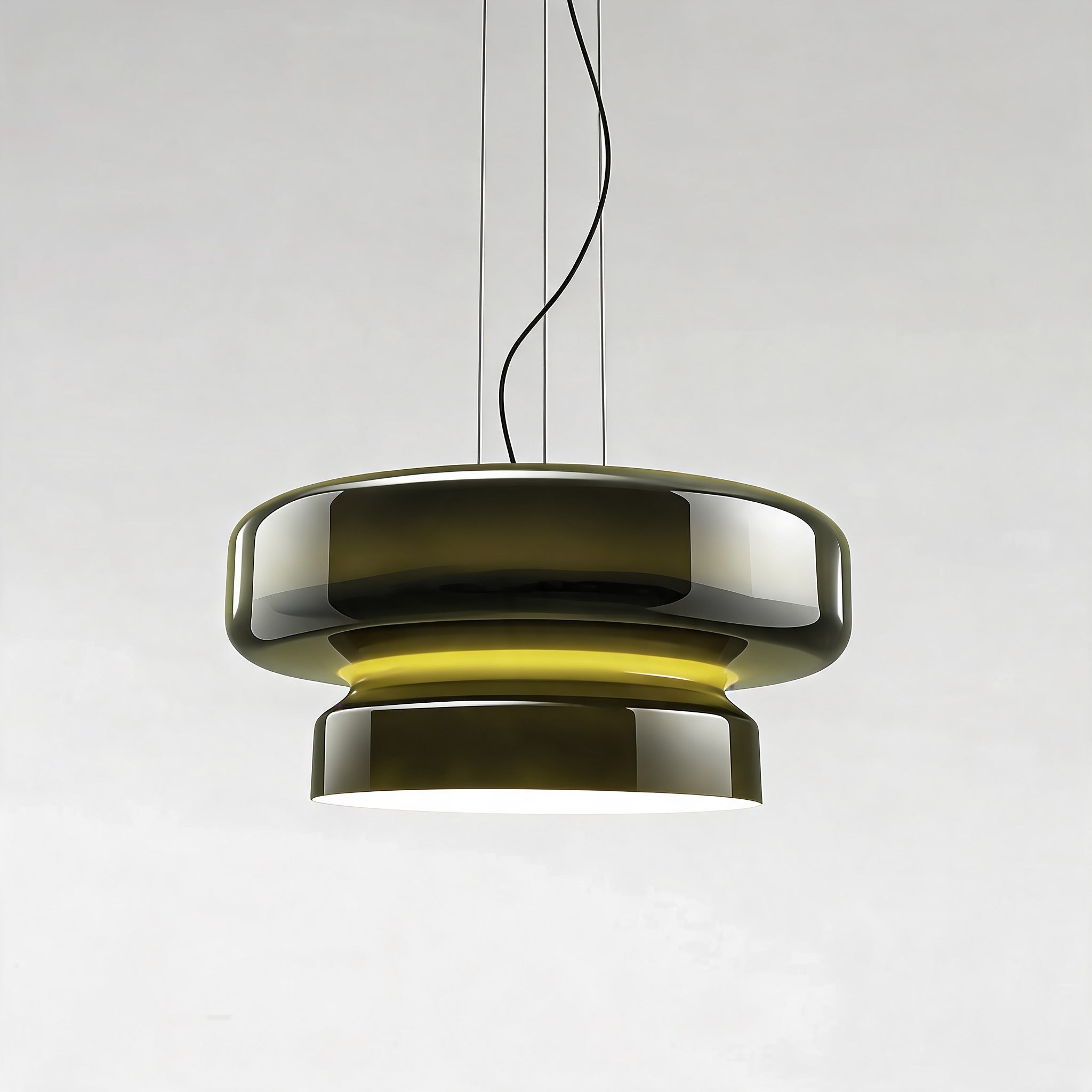 Modern Glass Pendant Lamp Adjustable Hanging Light LED Fixture for Kitchen and Dining | ribuella