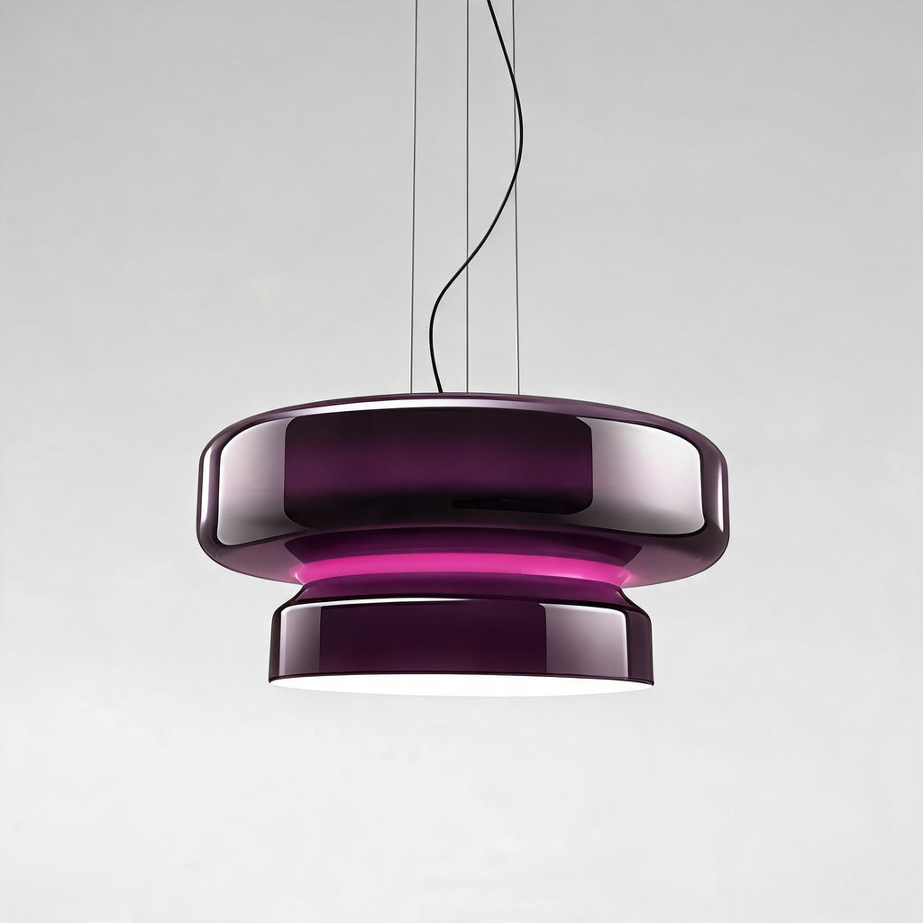 Modern Glass Pendant Lamp Adjustable Hanging Light LED Fixture for Kitchen and Dining | ribuella