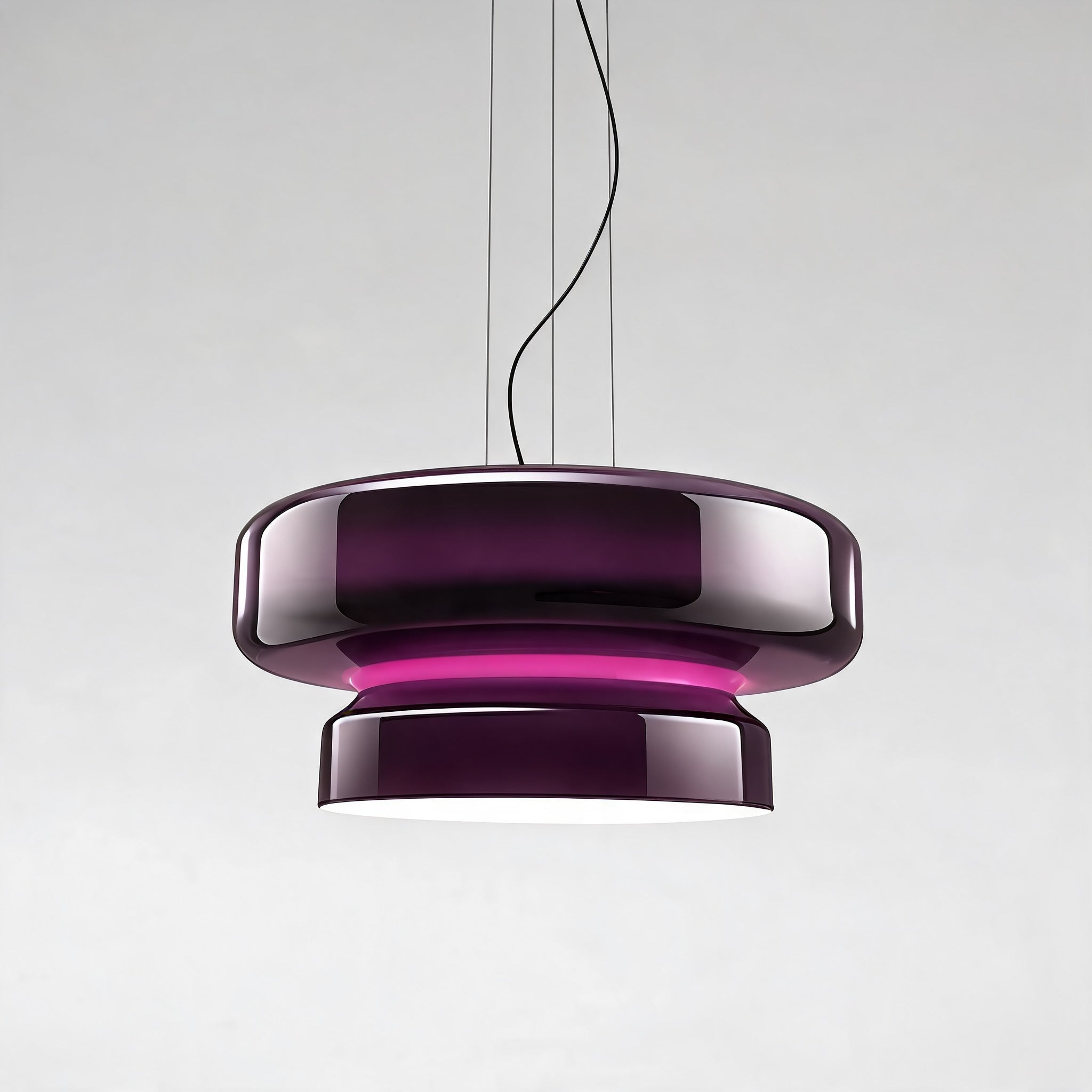 Modern Glass Pendant Lamp Adjustable Hanging Light LED Fixture for Kitchen and Dining | ribuella